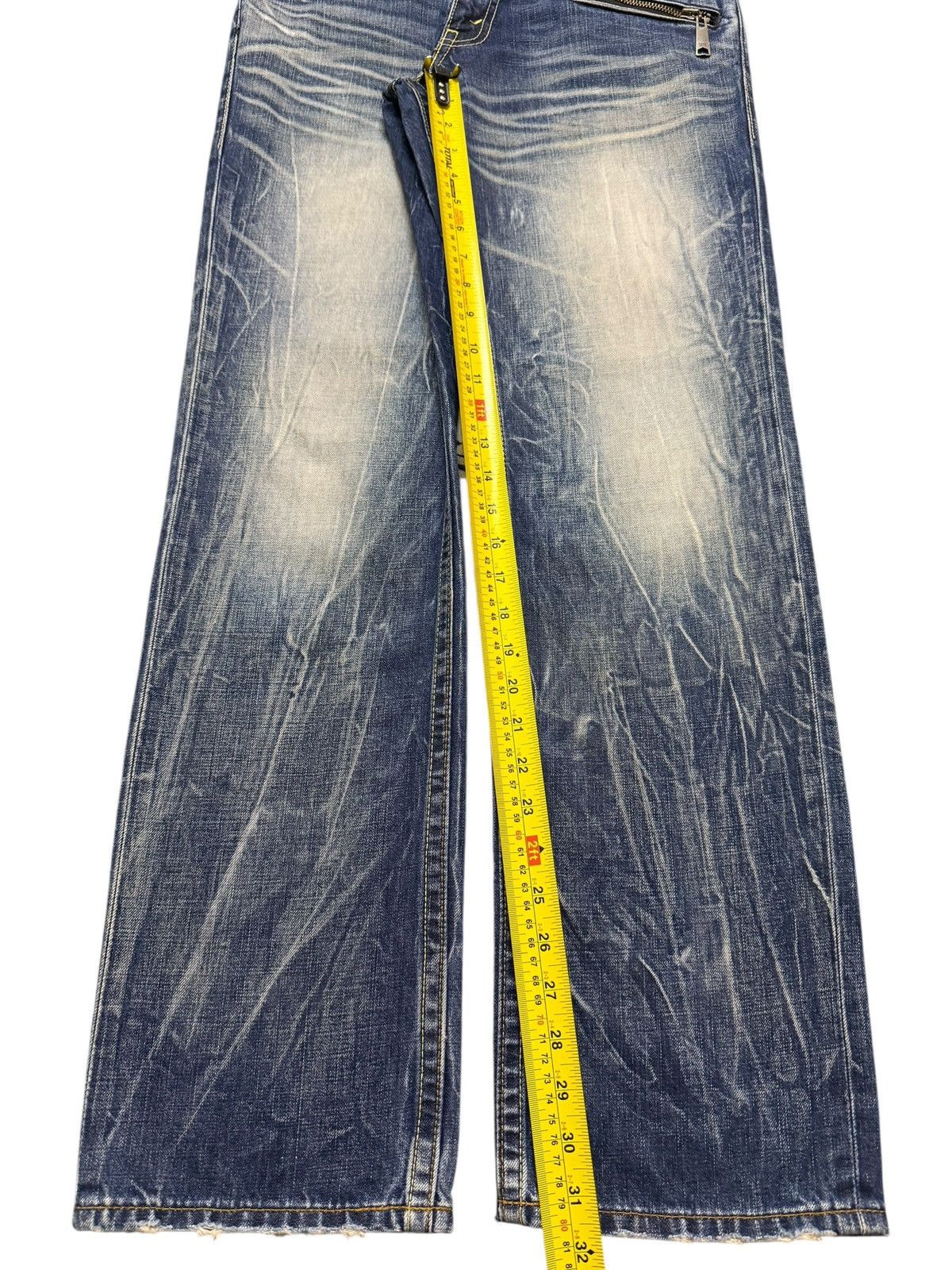 Levi's Vtg 90s Levis 702 Blue Faded Thunder Wash Whisker Straight Size US 32 / EU 48 - 12 Thumbnail