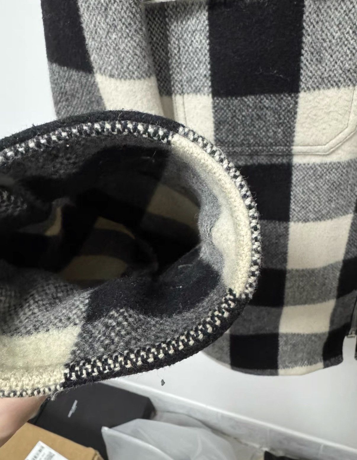 Saint Laurent Paris Saint Laurent (SLP) 13FW Black/White Check Wool Jacket Size US XL / EU 56 / 4 - 5 Thumbnail