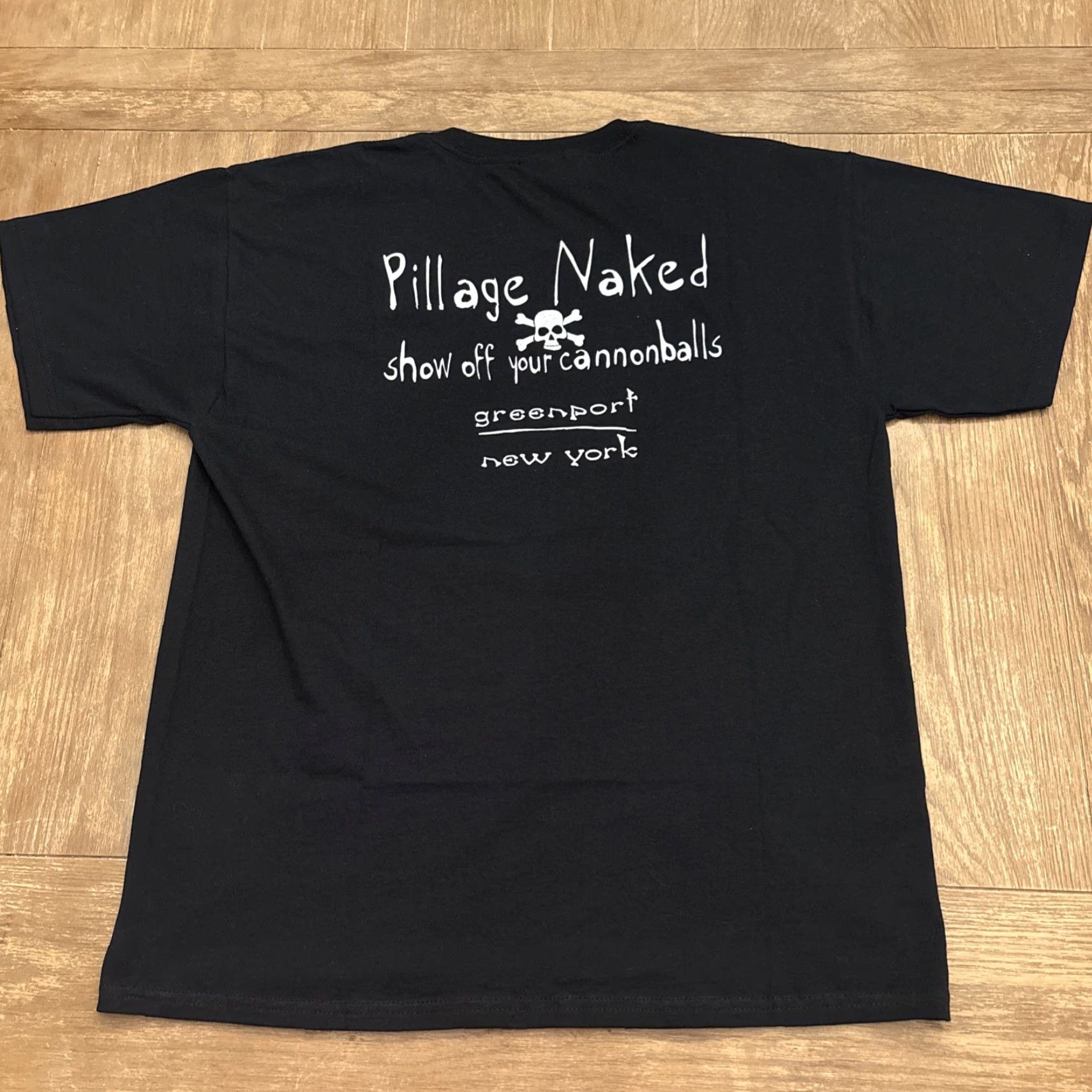 Gildan Pillage Naked Show Off Your Cannonballs Greenport New York T Shirt L Men Black Gildan Pirate T-Shirt Size US L / EU 52-54 / 3 - 5 Thumbnail