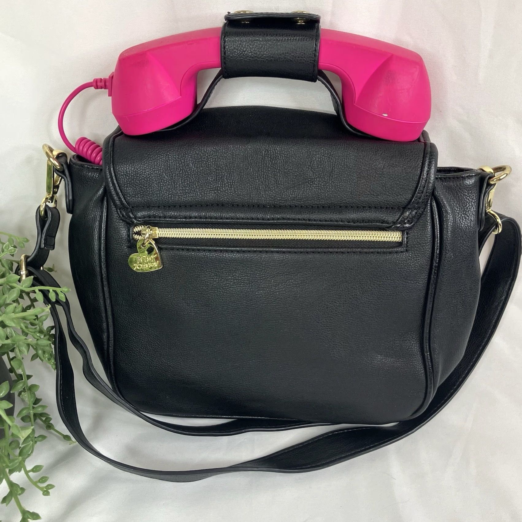 VINTAGE Betsey Johnson Shoulder Bag Women 90s Kitsch Phone Purse