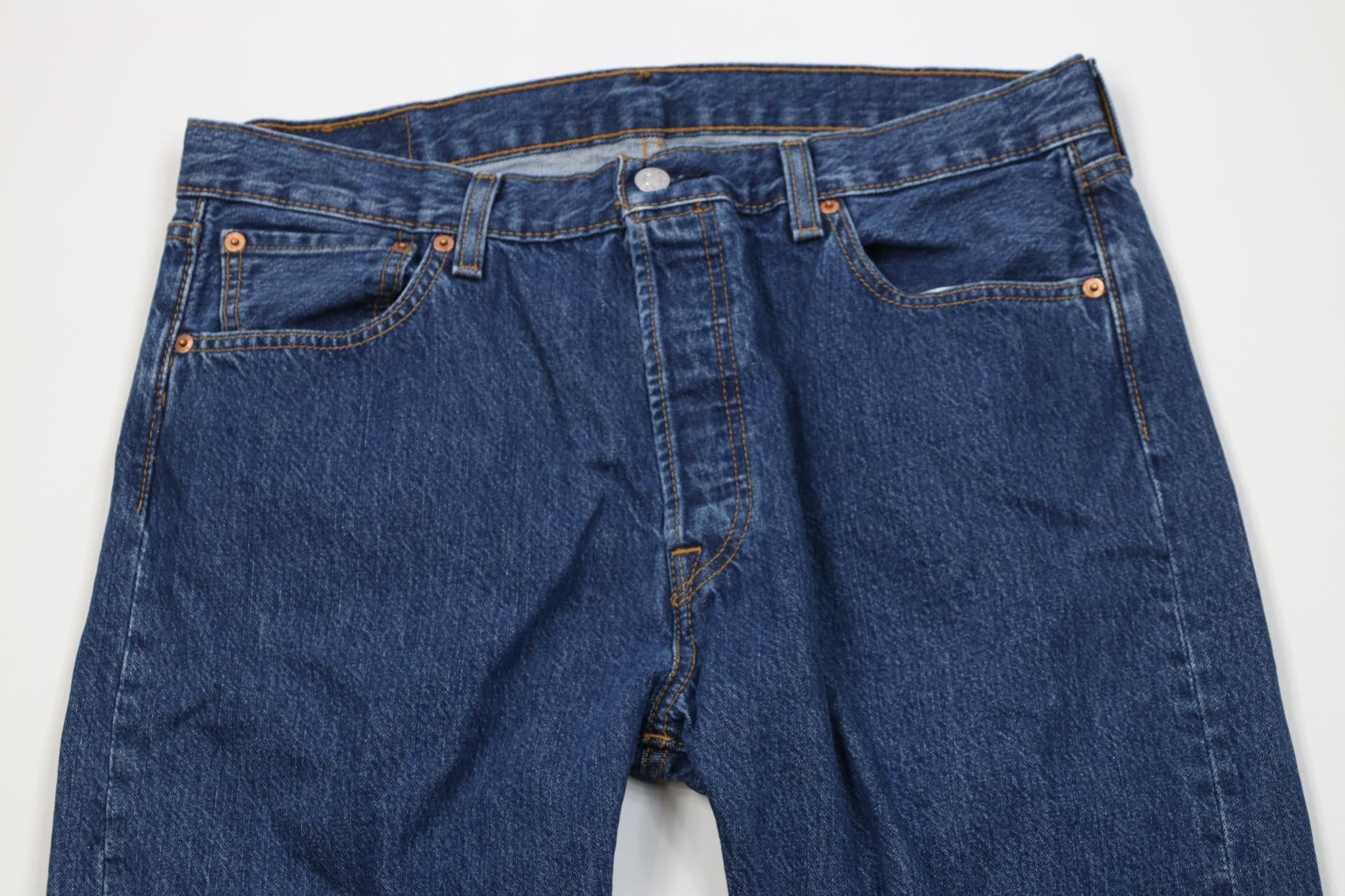 Levi's Vintage Y2K Levis 501xx Button Fly Original Fit Denim Jeans Size US 35 - 2 Thumbnail