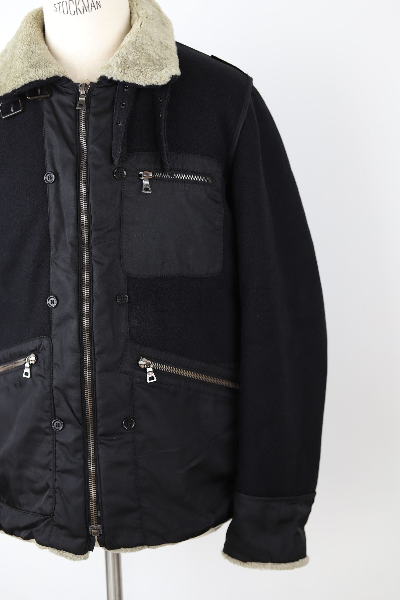 Prada PRADA JACKET WOOL WITH SHEARLING COLLAR 360 Size US M / EU 48-50 / 2 - 3 Thumbnail