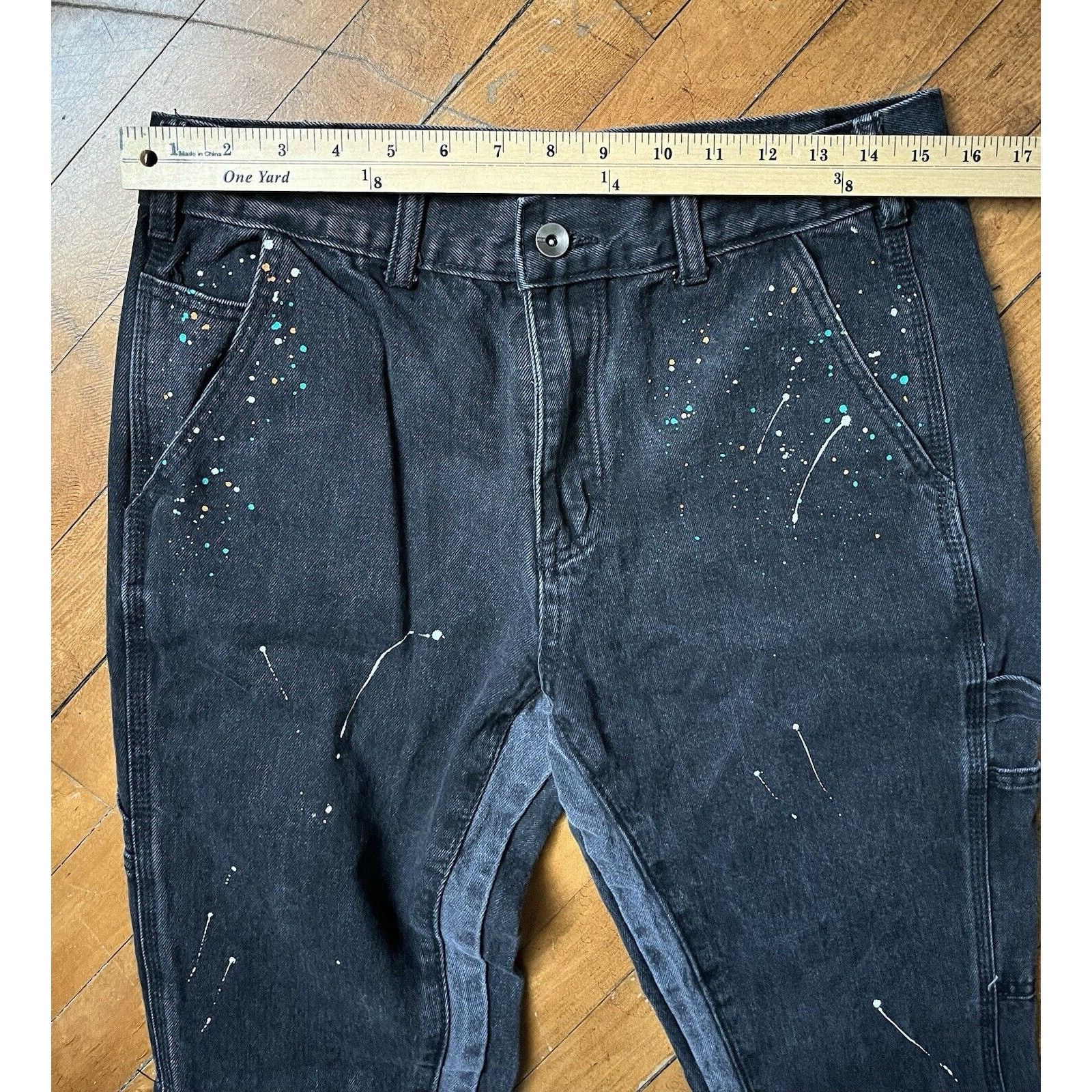 Black Icon Black Icon Paint Splotched Black Jeans Men’s Size 32 Size US 32 / EU 48 - 4 Thumbnail