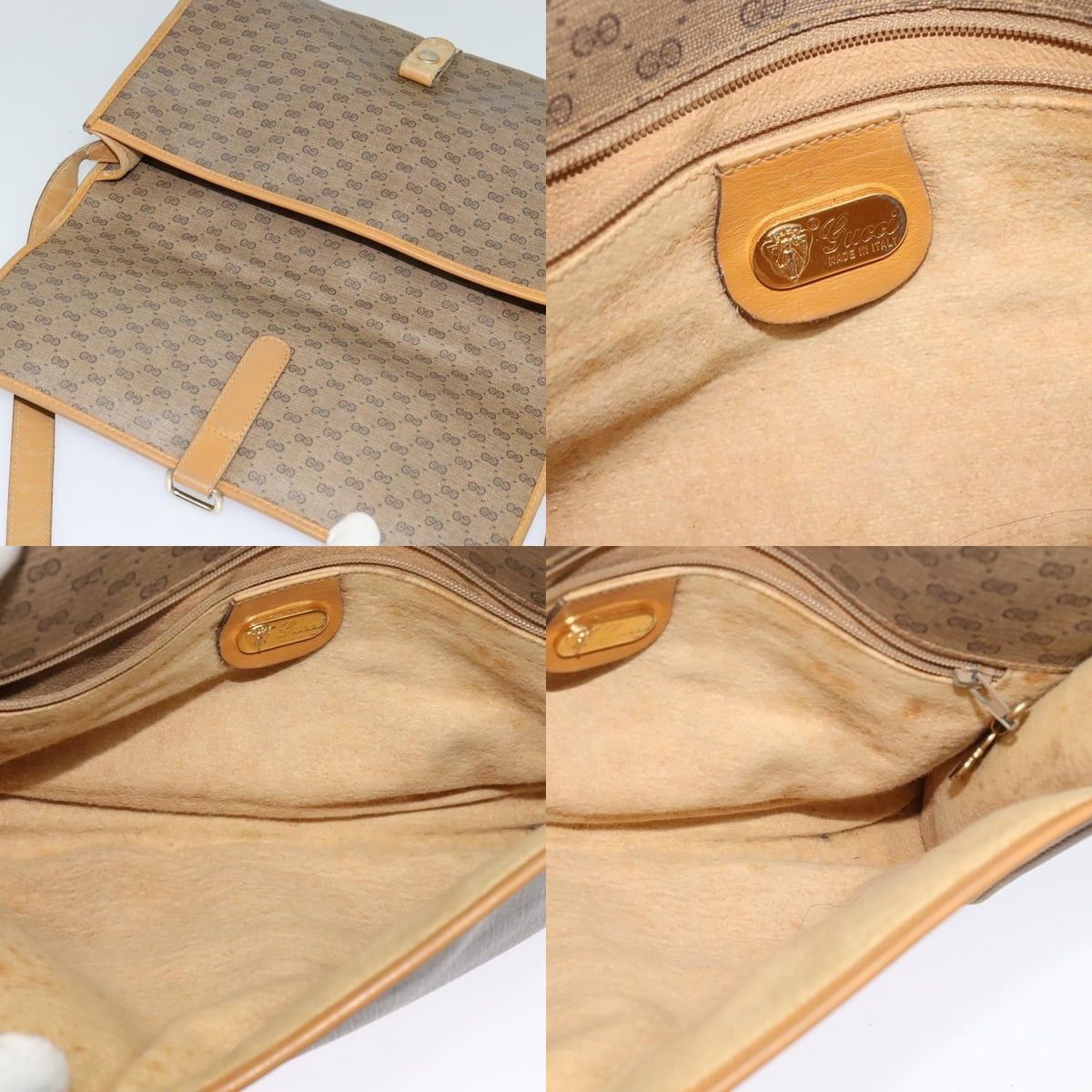 Gucci GUCCI Micro GG Supreme Shoulder Bag Pvc Beige Gold 001 115 Size ONE SIZE - 11 Thumbnail