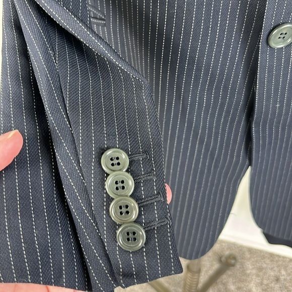 Giorgio Armani Giorgio Armani Pinstripe Pure New Wool 2 Pc 3 Button Suit Size 48L - 4 Thumbnail