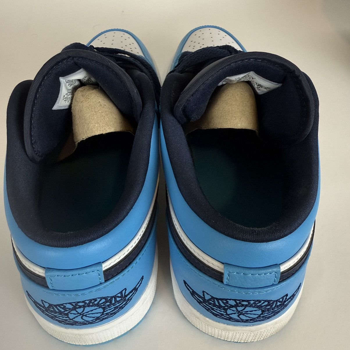 Jordan Brand × Nike Size 10.5-Jordan 1 Low UNC 2021 University Blue/ White. Size US 10.5 / EU 43-44 - 9 Thumbnail