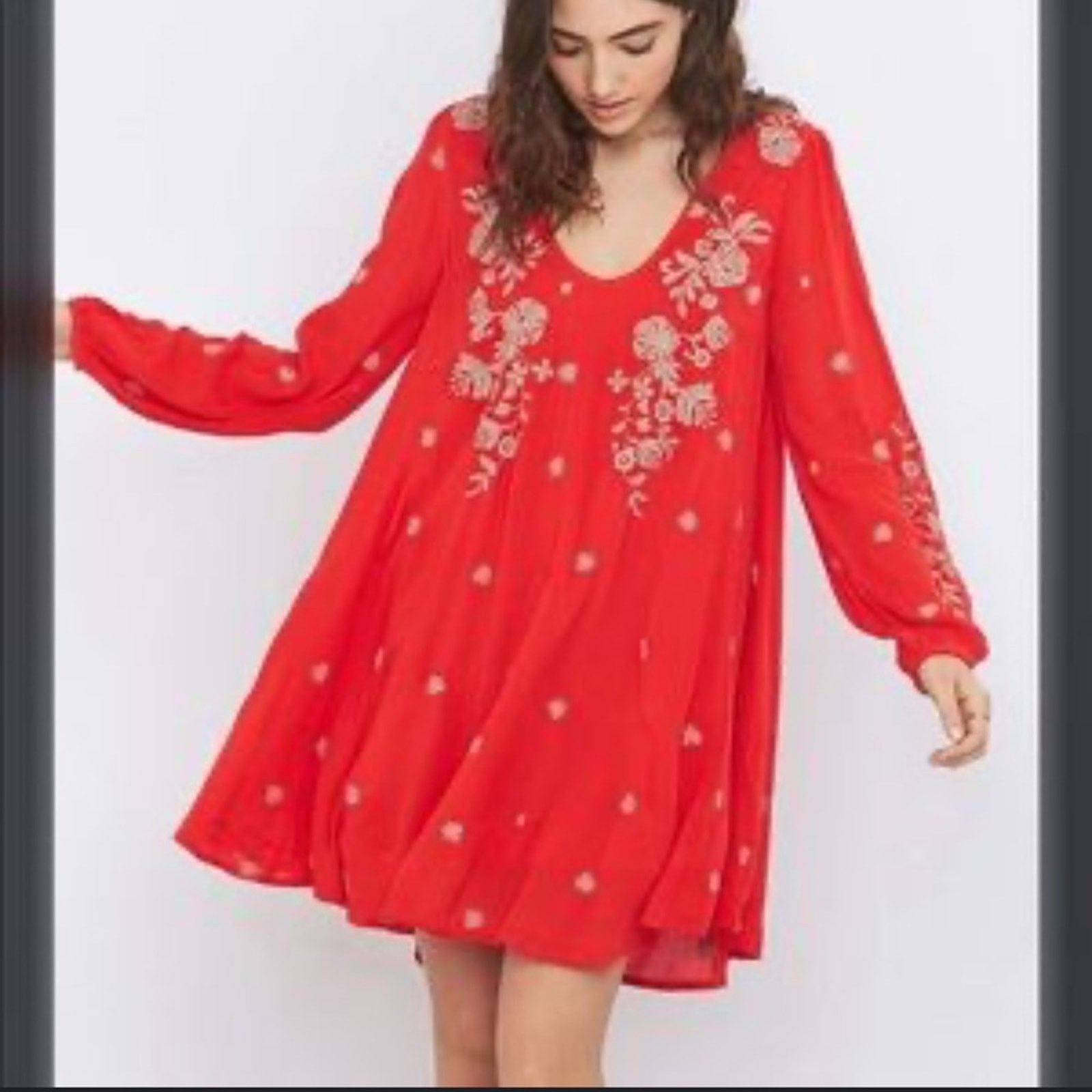 Free People Free People Sweet Tennessee Dress – Red – Size S – EUC Size S / US 4 / IT 40 - 1 Thumbnail