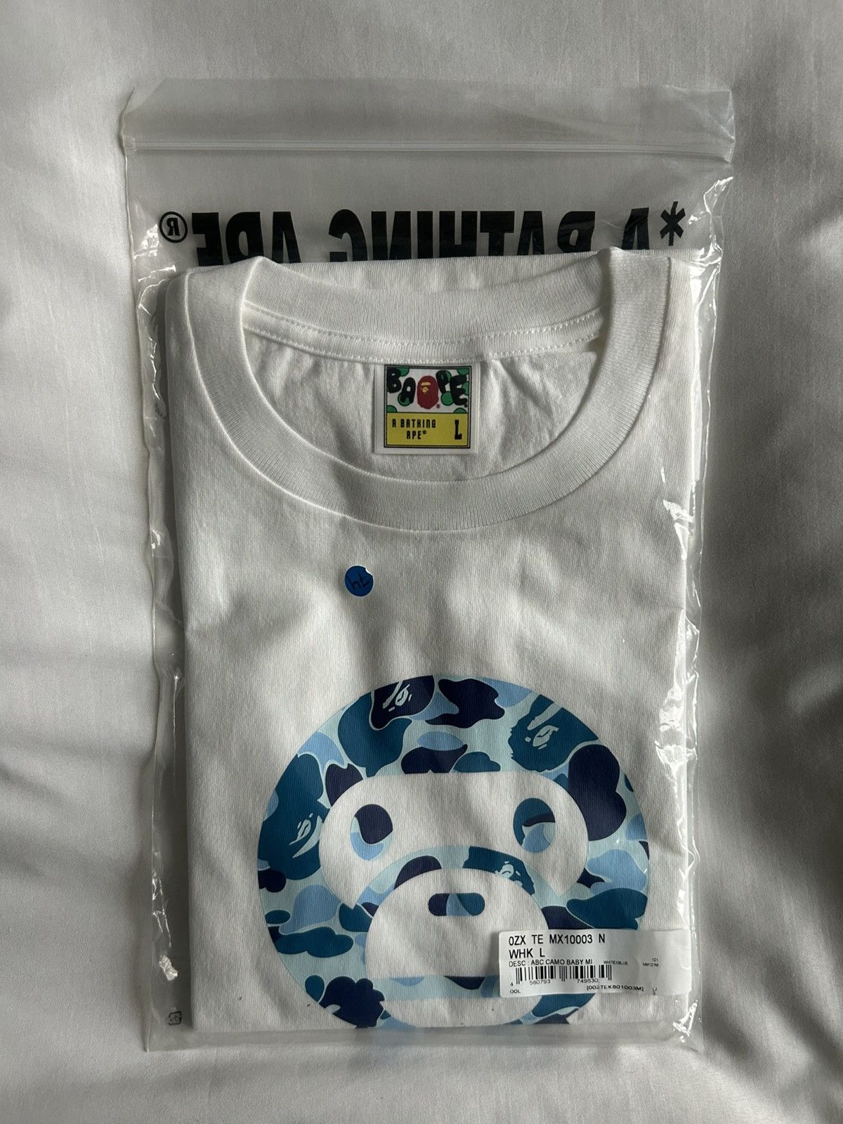 Bape Bape White ABC Camo Baby Milo Tee White Blue Size US L / EU 52-54 / 3 - 9 Thumbnail