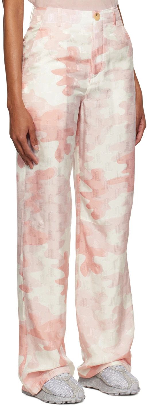Lanvin o1y0326 Casual Pant in Light Pink/White Size 32" / US 10 / IT 46 - 2 Thumbnail