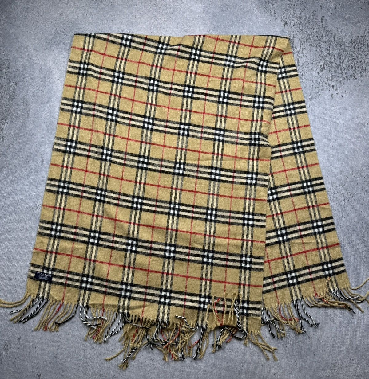 Burberry VTG Burberry London Nova Check 100% Cashmere Scarf England Size ONE SIZE - 4 Thumbnail
