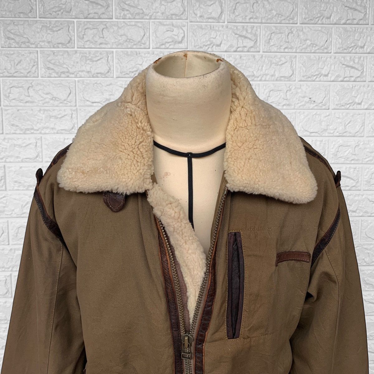 Avirex Vintage Avirex B 3 Sherpa X Canvas Sheepskin Flight Jacket Size US L / EU 52-54 / 3 - 10 Thumbnail