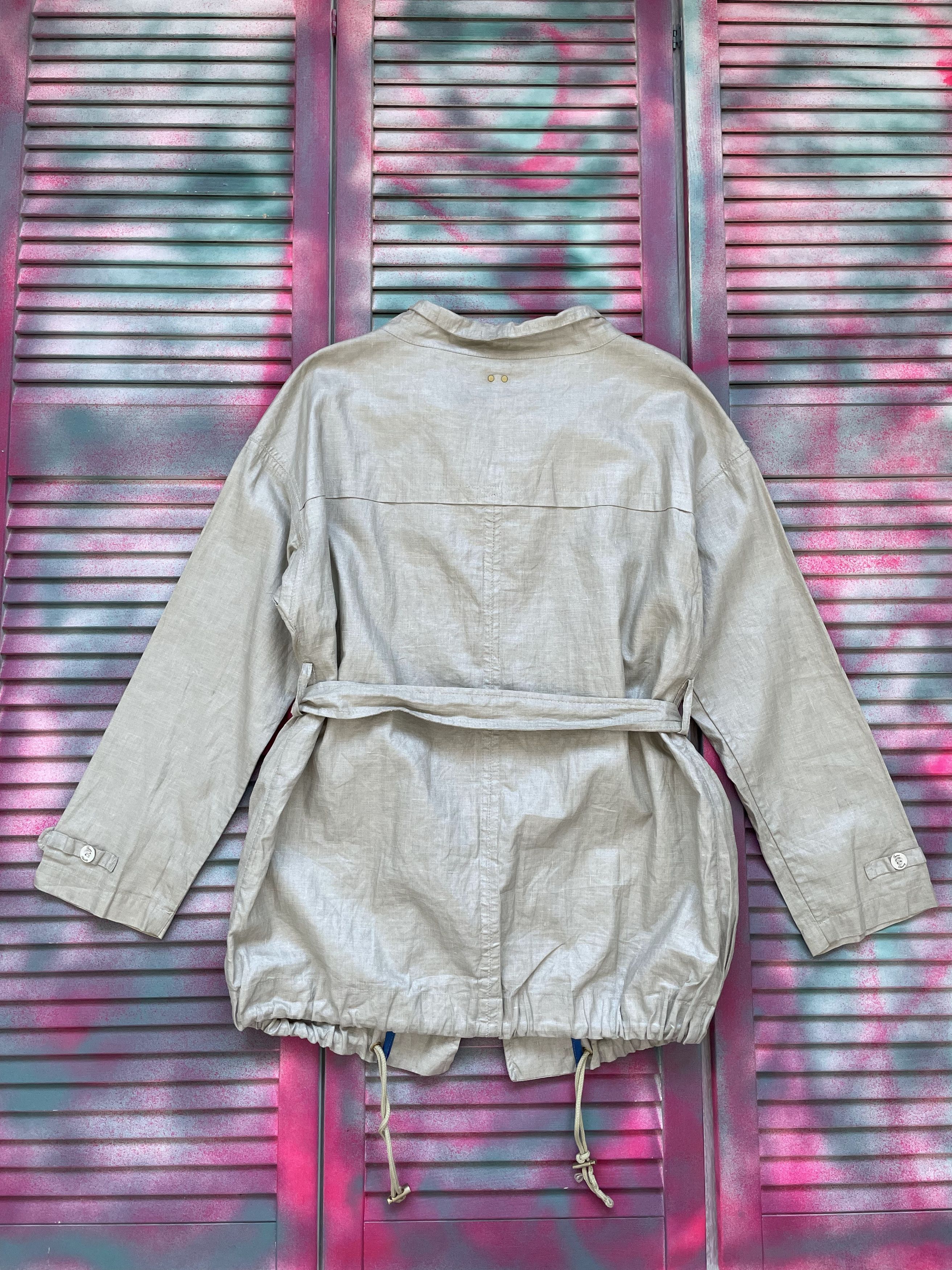 Burberry Luxury Thomas Burberry Linen Trench Coat Jacket Size M / US 6-8 / IT 42-44 - 9 Thumbnail