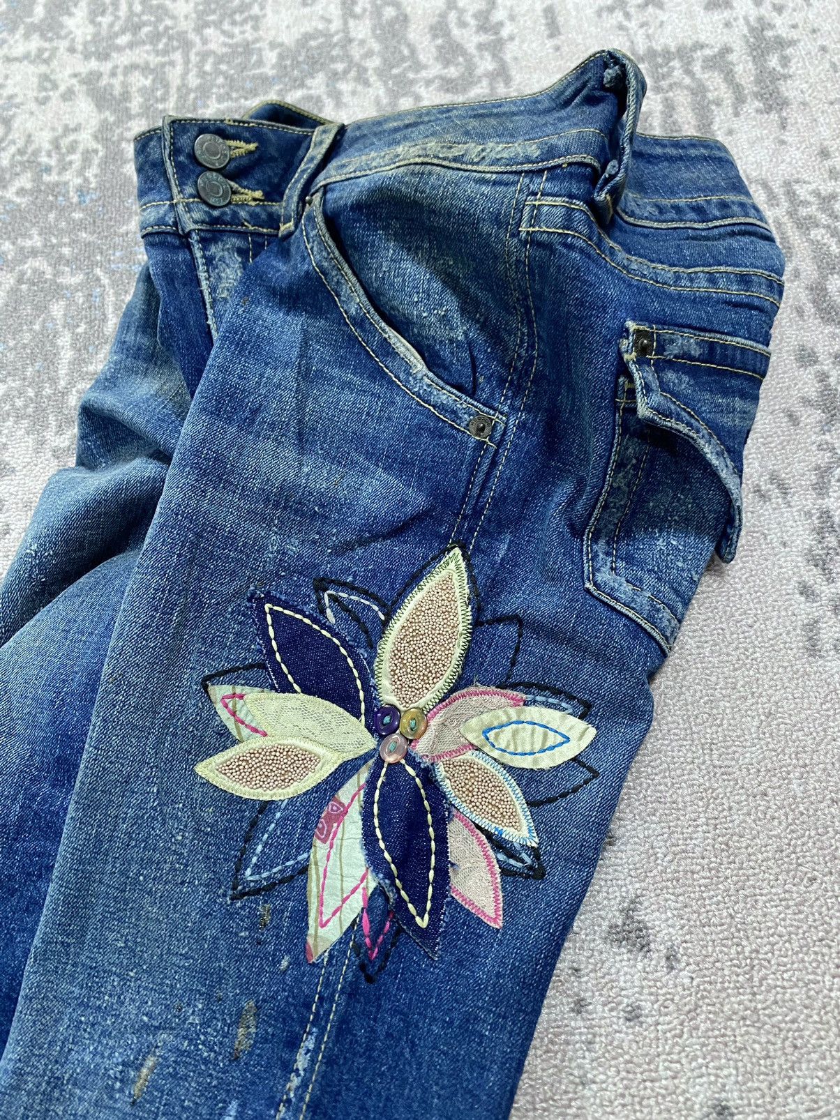 Hysteric Glamour Hudson Emboidery Flared Denim Jeans Size US 28 / EU 44 - 3 Thumbnail