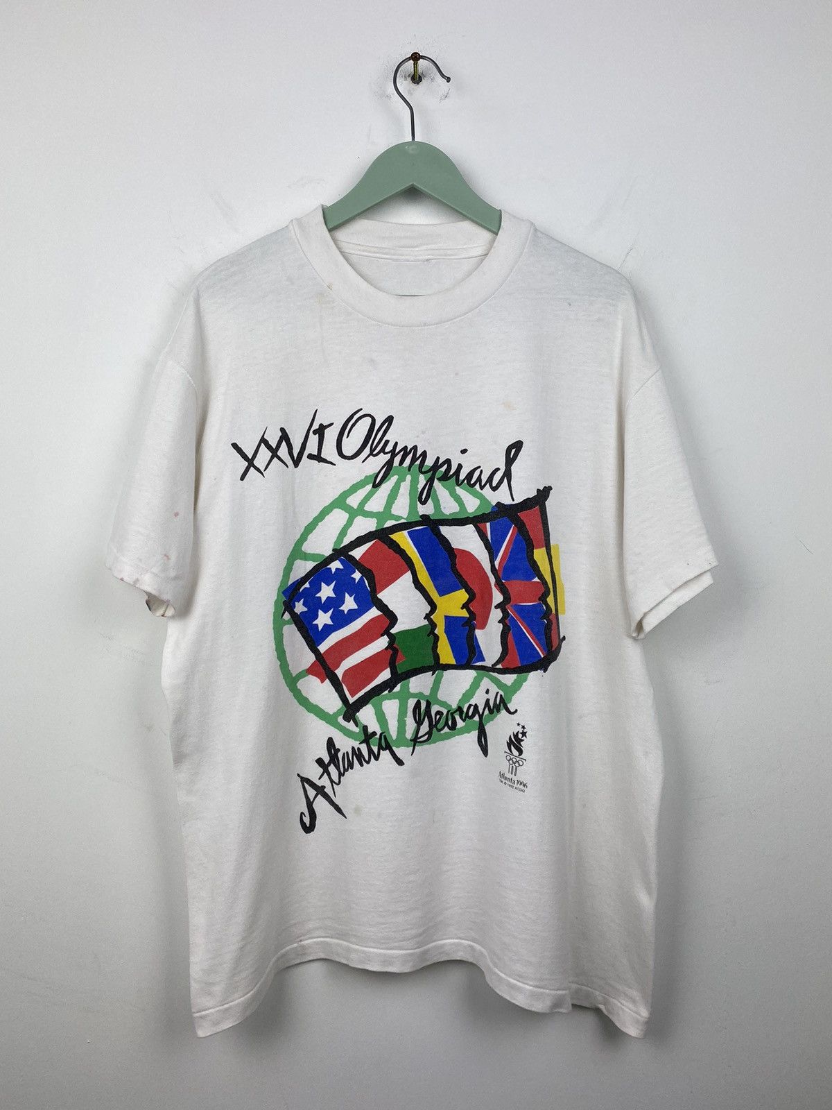 USA Olympics Vintage Atlanta 1996 Olympic Games Y2K T Shirt Tee Champion Size US L / EU 52-54 / 3 - 1 Thumbnail
