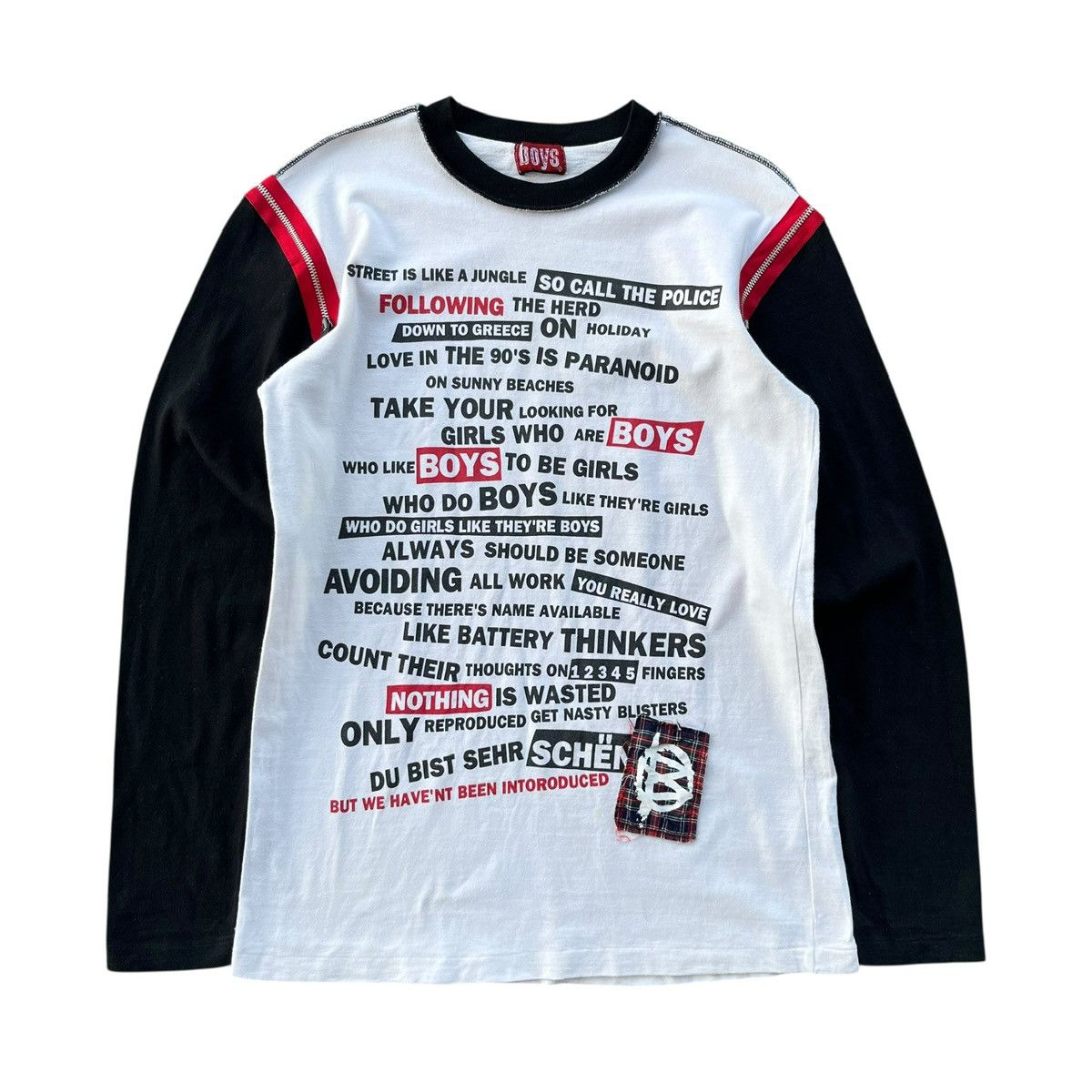 Japanese Brand 📢SENDOFFER📢 Batsu Boys Poem Longsleeve Tee Size US M / EU 48-50 / 2 - 1 Thumbnail