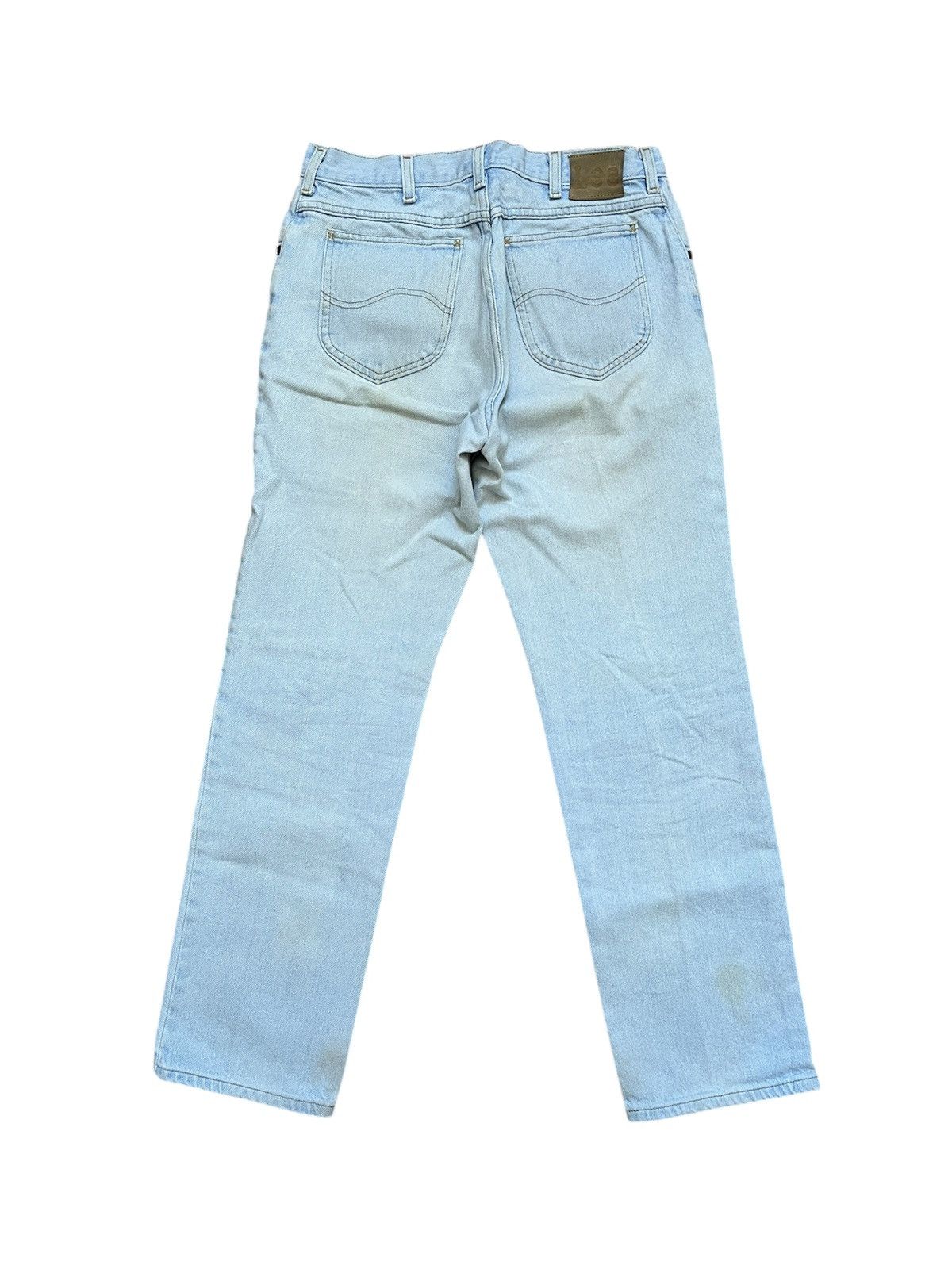 Lee Vintage 90s Straight Leg Blue Light Wash Faded Lee Denim Size US 31 - 3 Thumbnail