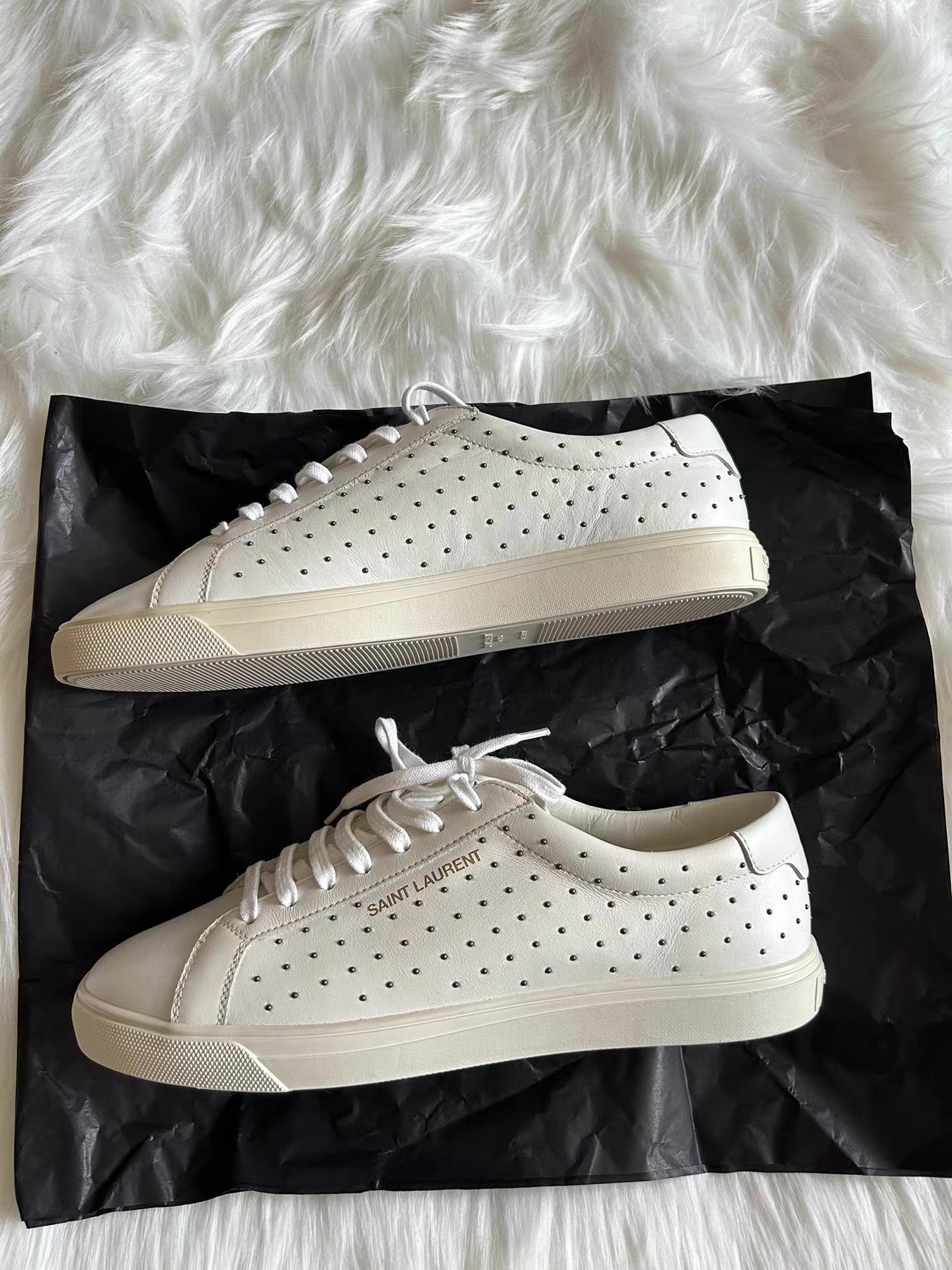 Saint Laurent Paris Saint Laurent Stud-Decorated Men's Shoes Ｑ23 Size US 7 / EU 40 - 2 Thumbnail