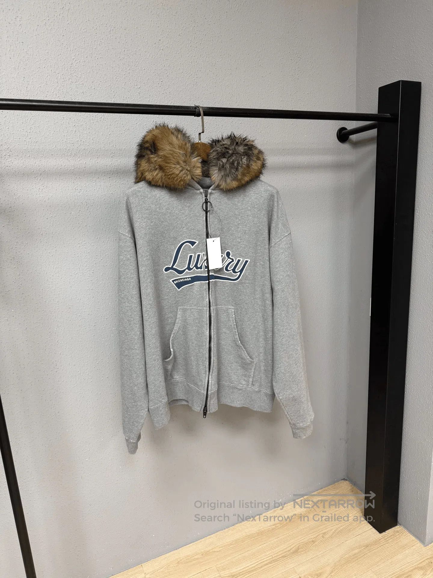 Balenciaga Balenciaga Zip Fur Collar Hoodie. Size US L / EU 52-54 / 3 - 1 Thumbnail