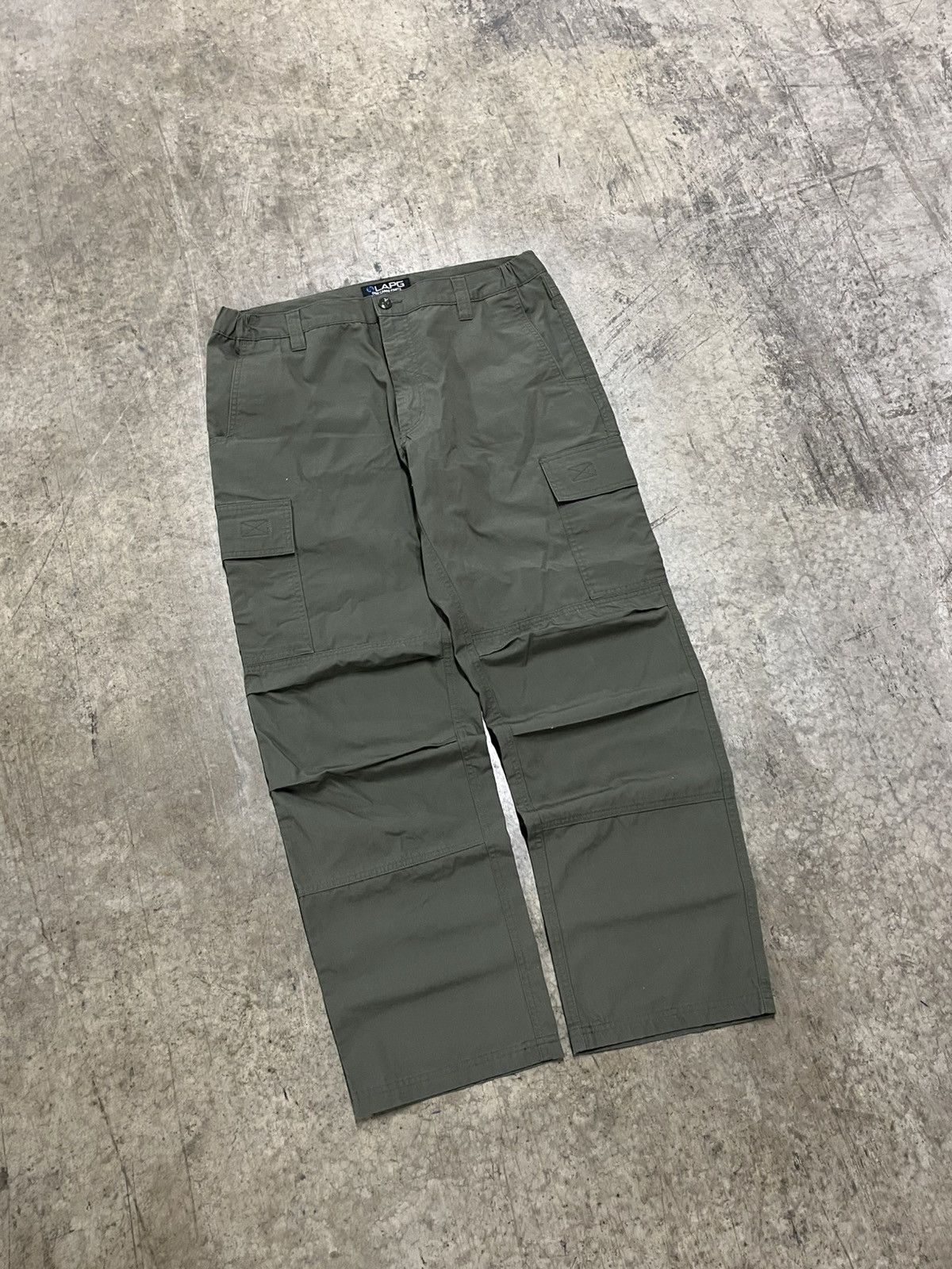 Vintage Cargo baggy fit earth tone green pants skater hype rare Size US 36 / EU 52 - 2 Thumbnail