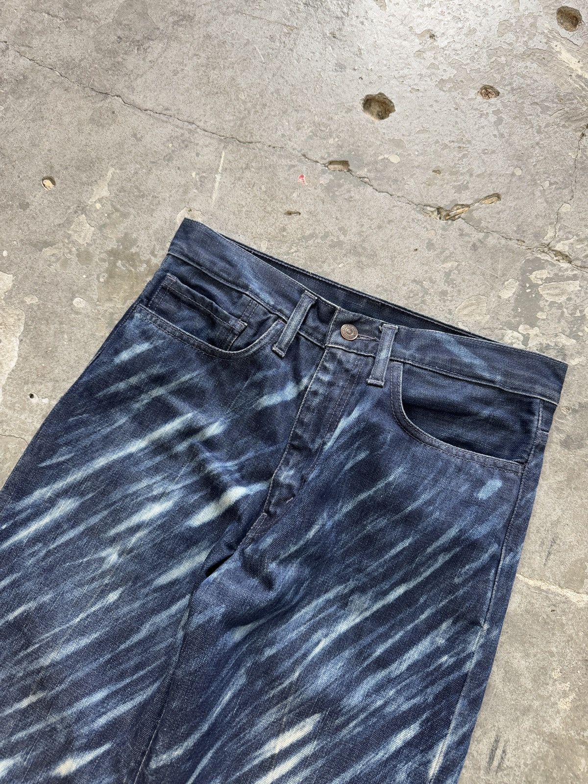 Japanese Brand Vintage 90s Levis Sta Prest Faded Wash Distress Jeans Size US 30 / EU 46 - 2 Thumbnail