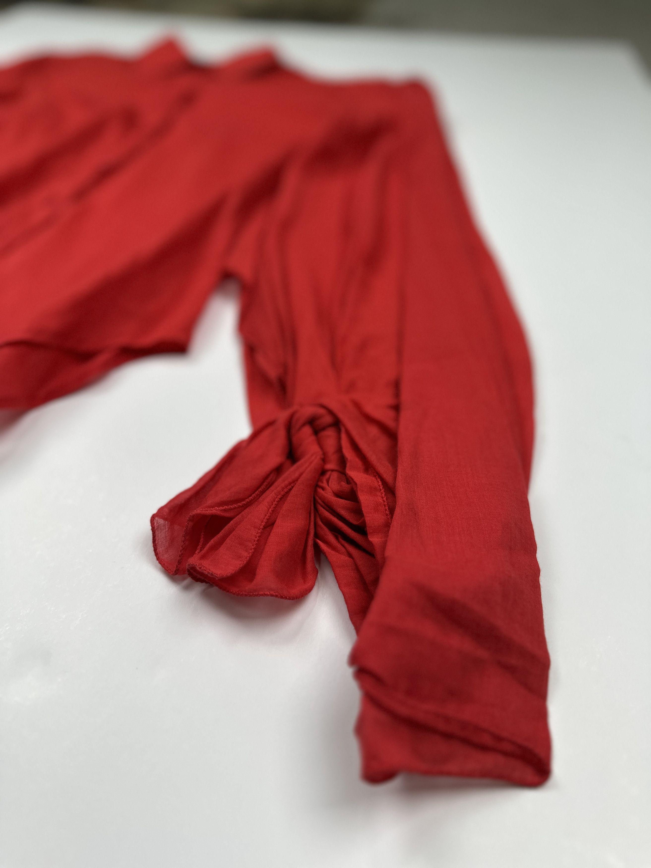 Gucci Gucci Red Blouse With Tied Sleeves Size XS / US 0-2 / IT 36-38 - 8 Thumbnail