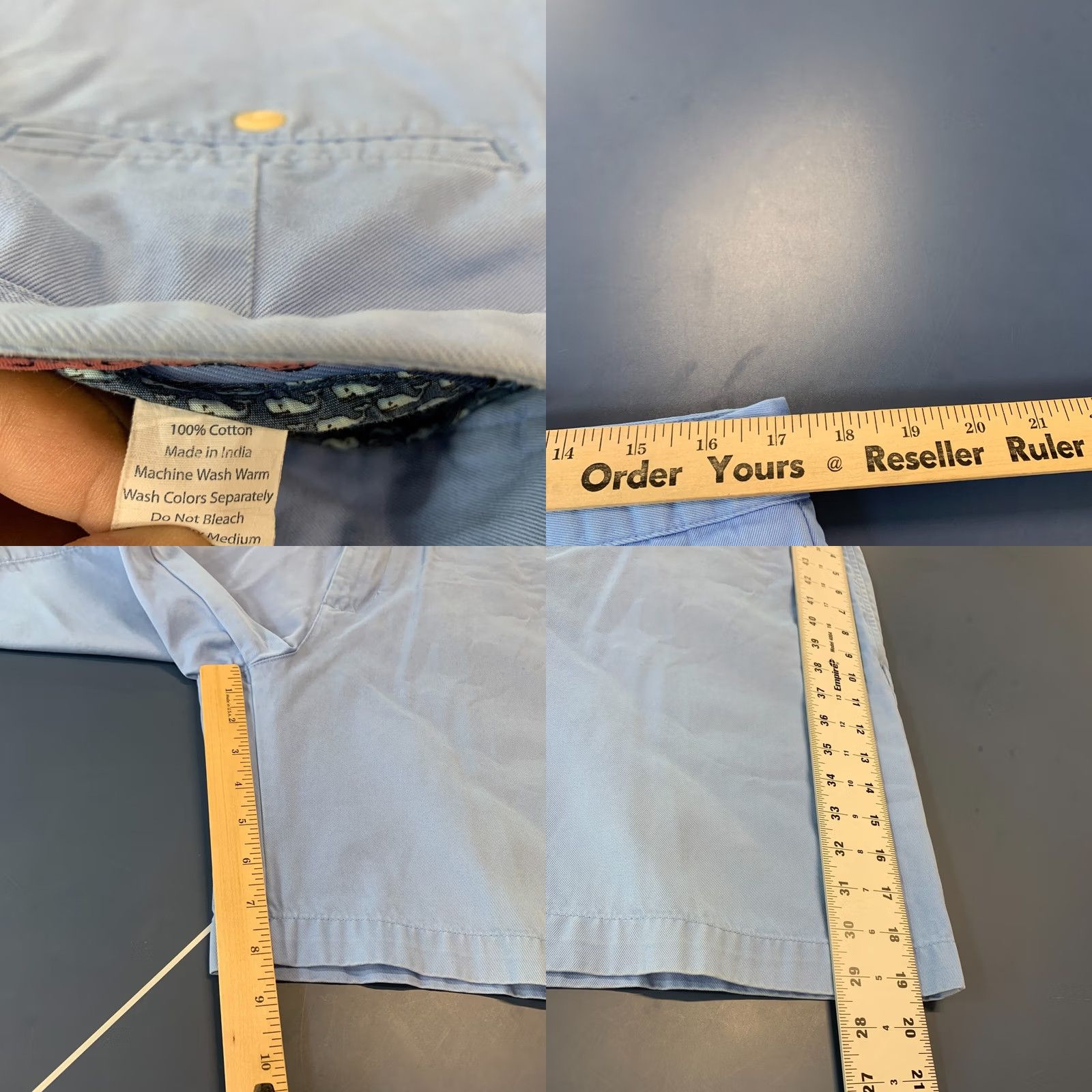 Vineyard Vines Reorganized Title: Vineyard Vines Chino Shorts - Mens Blue Casual Size US 33 - 9 Thumbnail