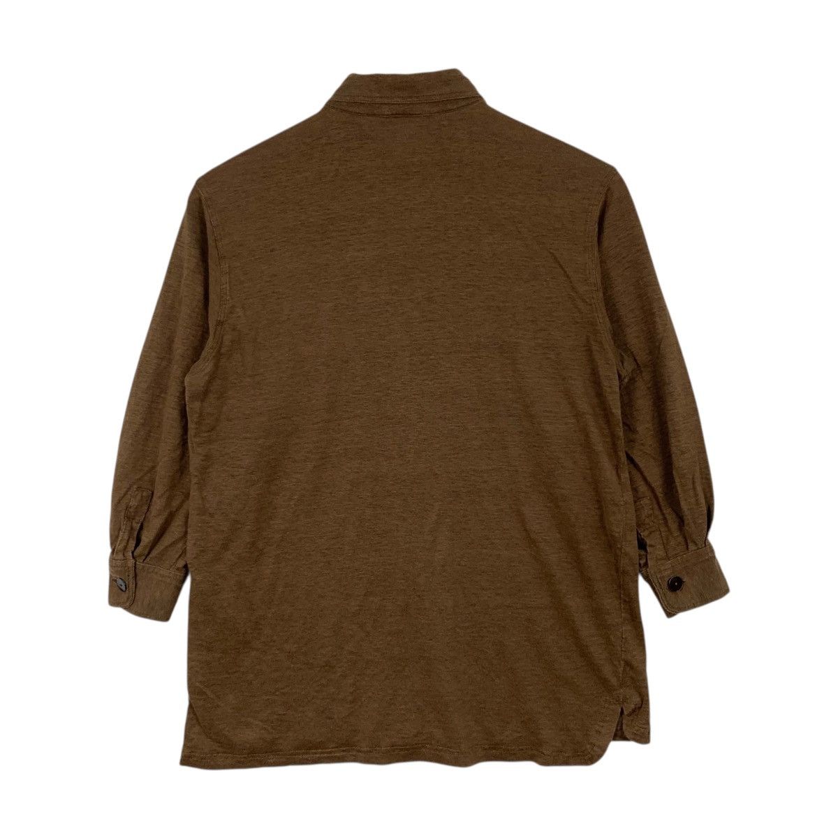 Agnona Vintage AGNONA Linen Button Up Plain Shirt Size S / US 4 / IT 40 - 4 Thumbnail