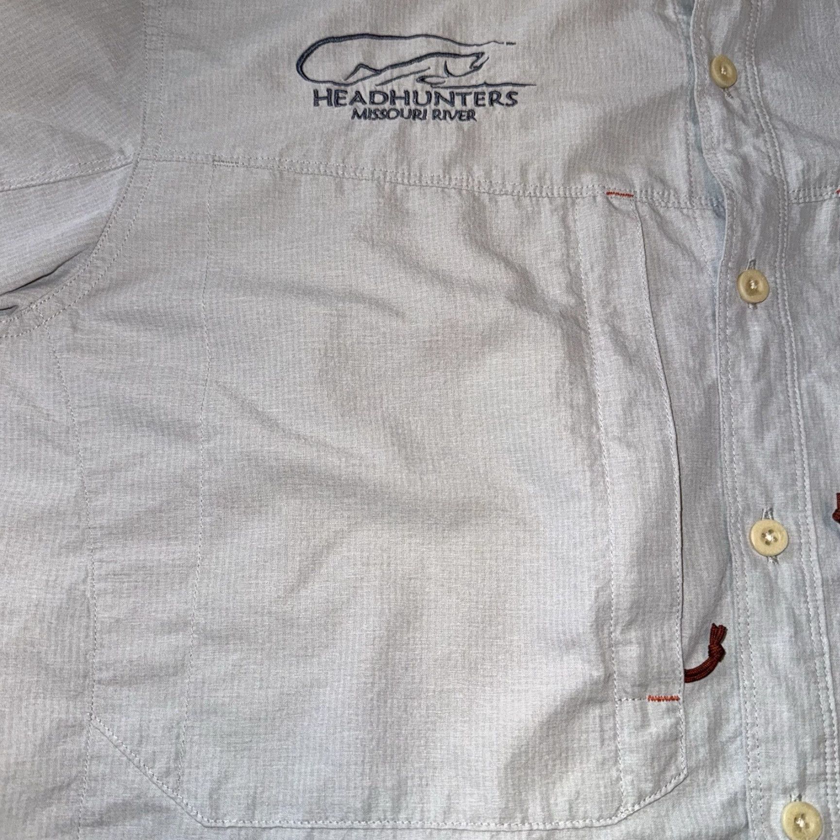 Vintage Simms Long Sleeve Button Up Fishing Shirt Mens XL Headhunters Missouri River Plaid Pattern Gray Nylon Polyester Button-Up Breathable Lightweight" Size US XL / EU 56 / 4 - 4 Thumbnail