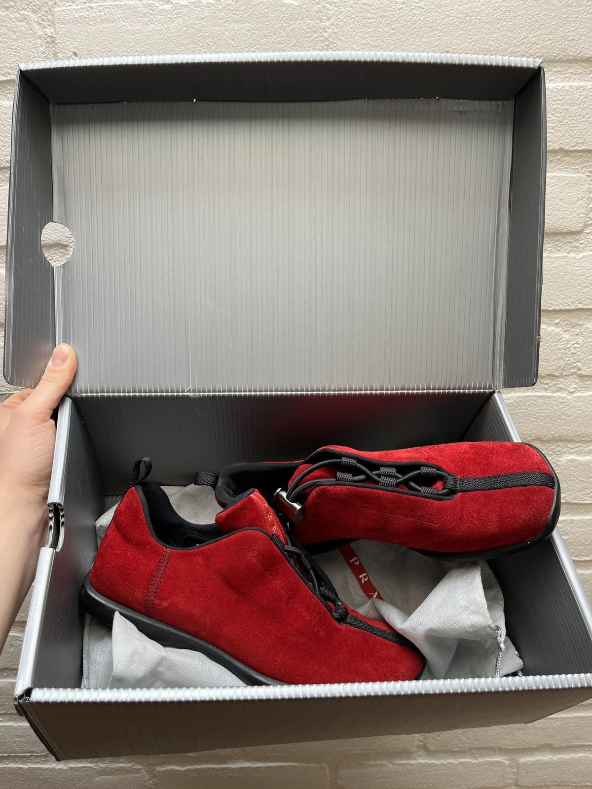 Prada Prada sport F/W 1999 linea Rossa suede sneakers Size US 4.5 / IT 34.5 - 1 Thumbnail