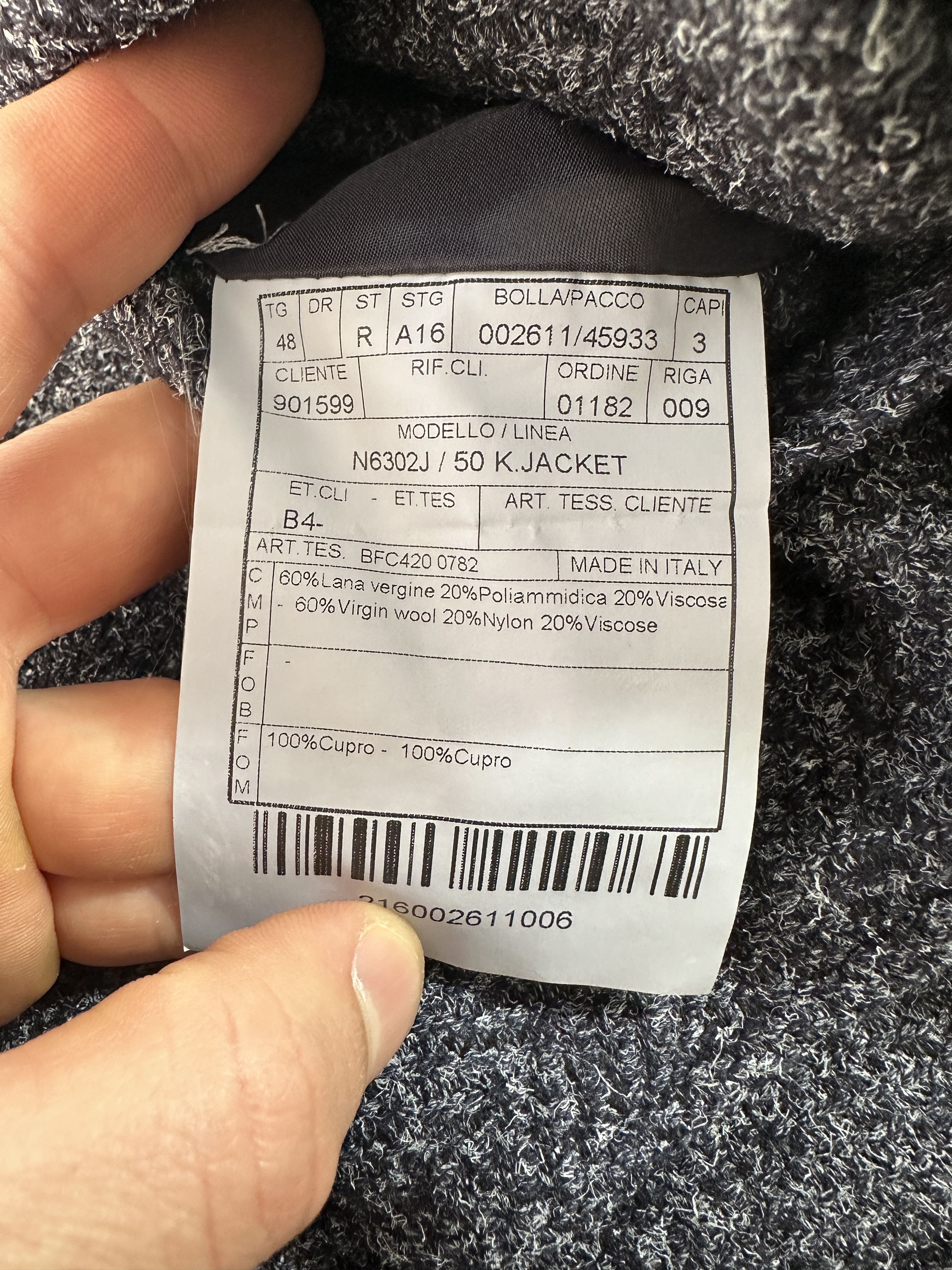 Boglioli Boglioli K-Jacket Bouclé Tweed 2 Button Patch Pockets 48R Size 48R - 16 Thumbnail