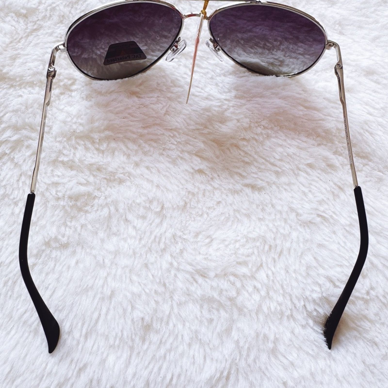 Other Freya Black W/Silver Rim Polarized Aviator Sunglasses Size ONE SIZE - 7 Thumbnail