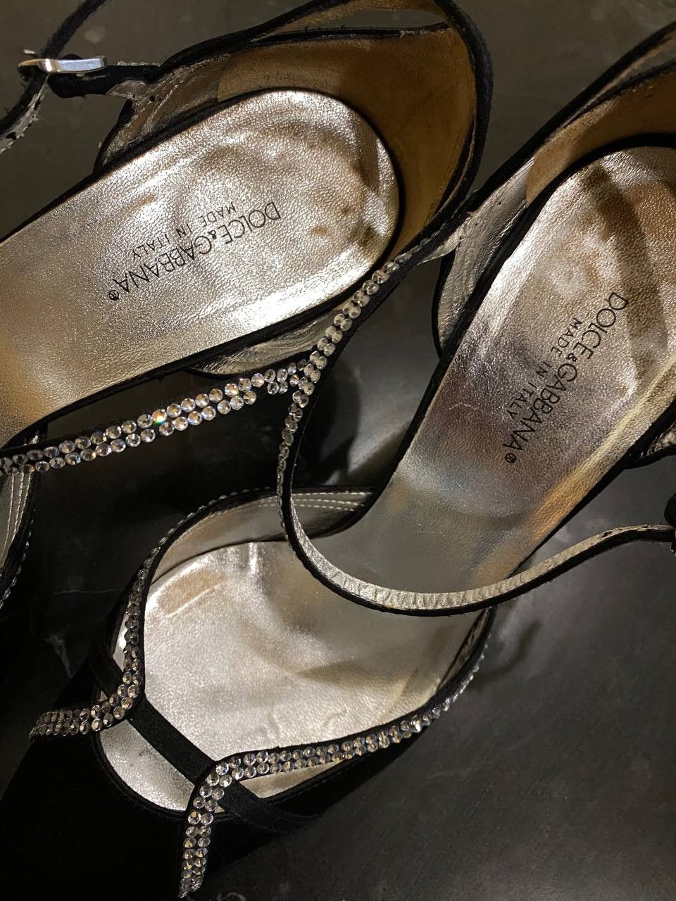 Dolce & Gabbana DOLCE & GABBANA shoe sandals Black crystal platforms heels Size US 7 / IT 37 - 4 Thumbnail