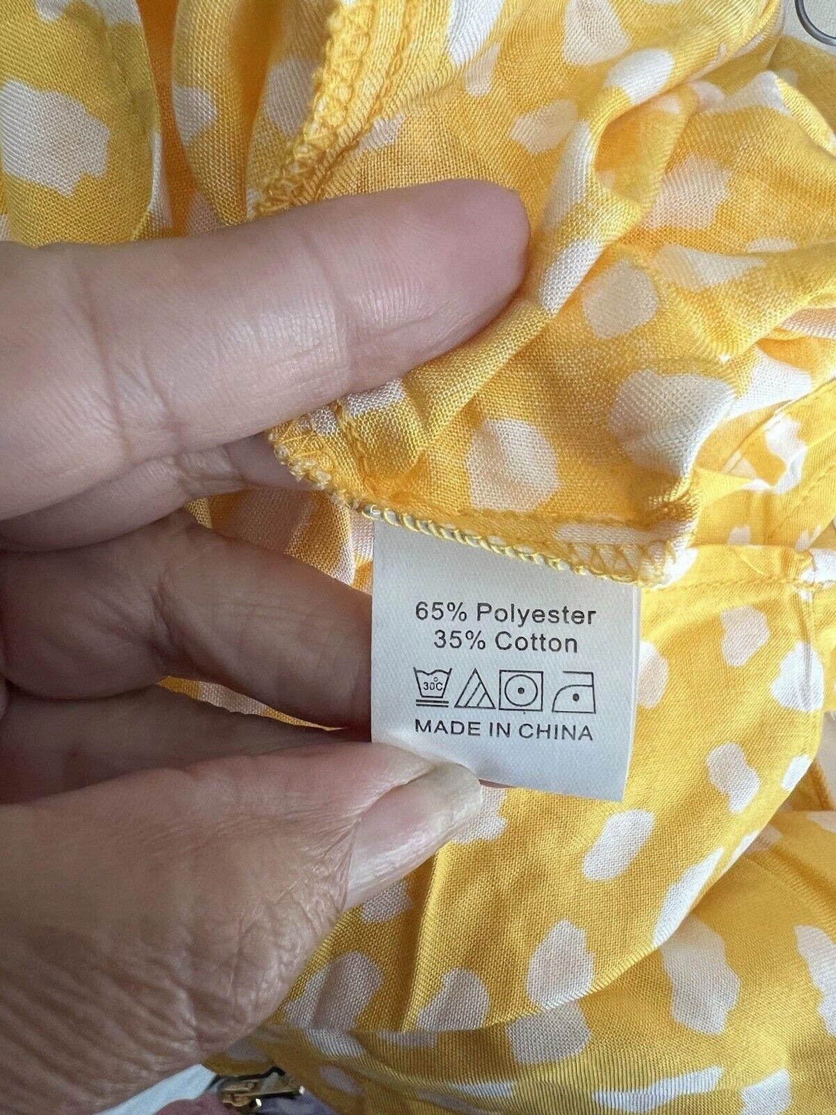 Designer Ecowish Dress in Beautiful Yellow Hues Sz L Size L / US 10 / IT 46 - 9 Thumbnail