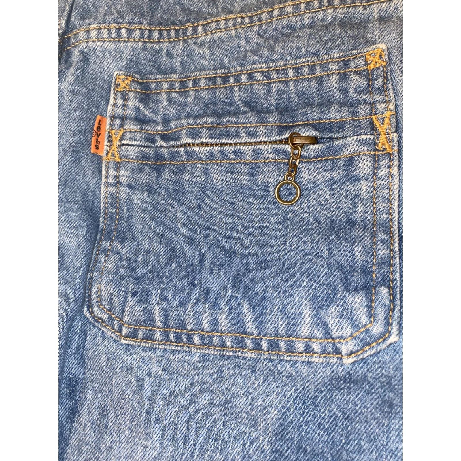 Levi's Levi's Women's Skirt A Line Denim Mini Cotton Blue 25 Pockets Zipper Regular Short Vintage No Mens Womens Girls Size 42" / US 20 - 5 Thumbnail