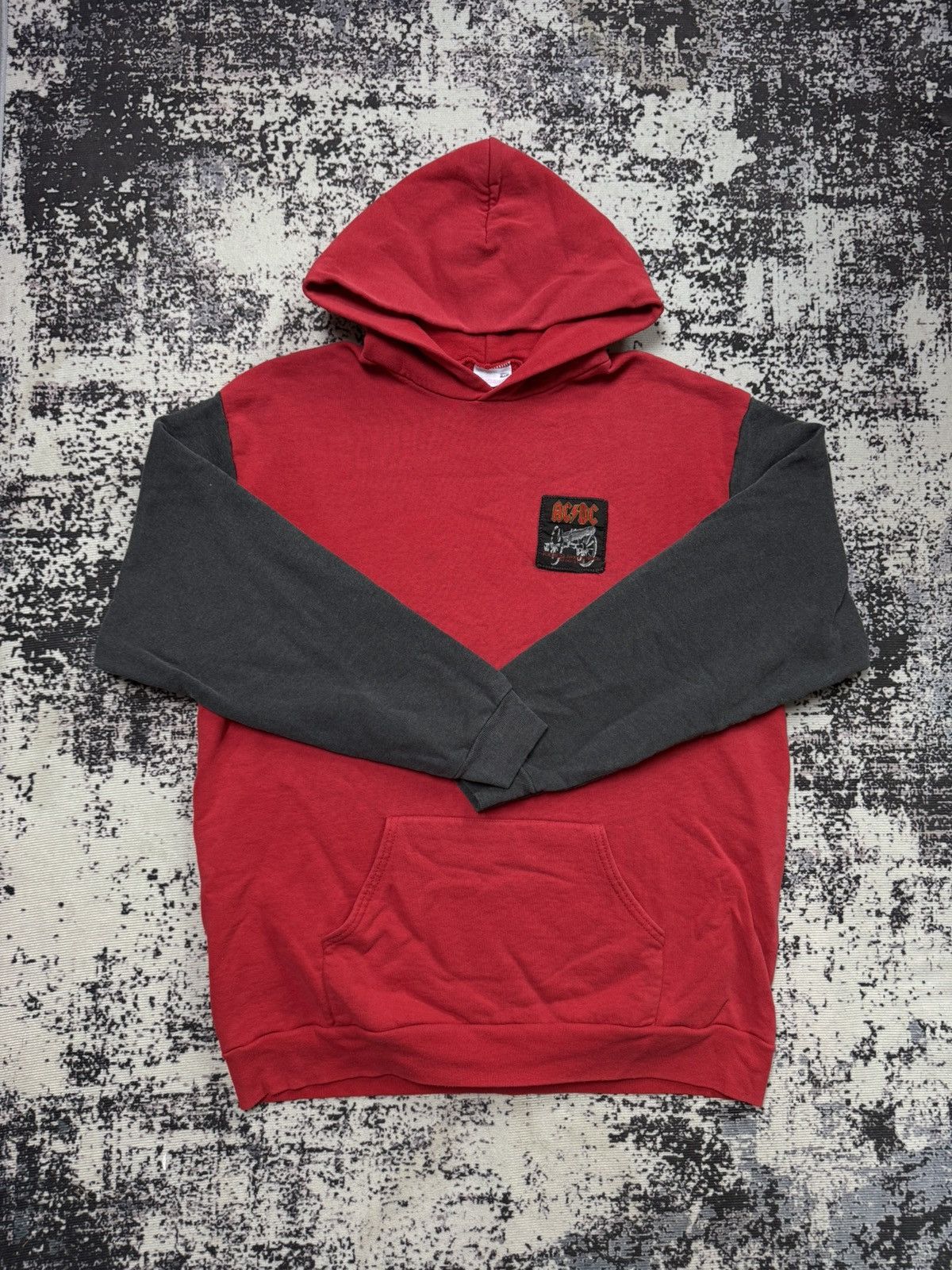 AC/DC × Vintage Acdc Vintage Hoodie XL Red Fotl grey band Size US XL / EU 56 / 4 - 1 Thumbnail