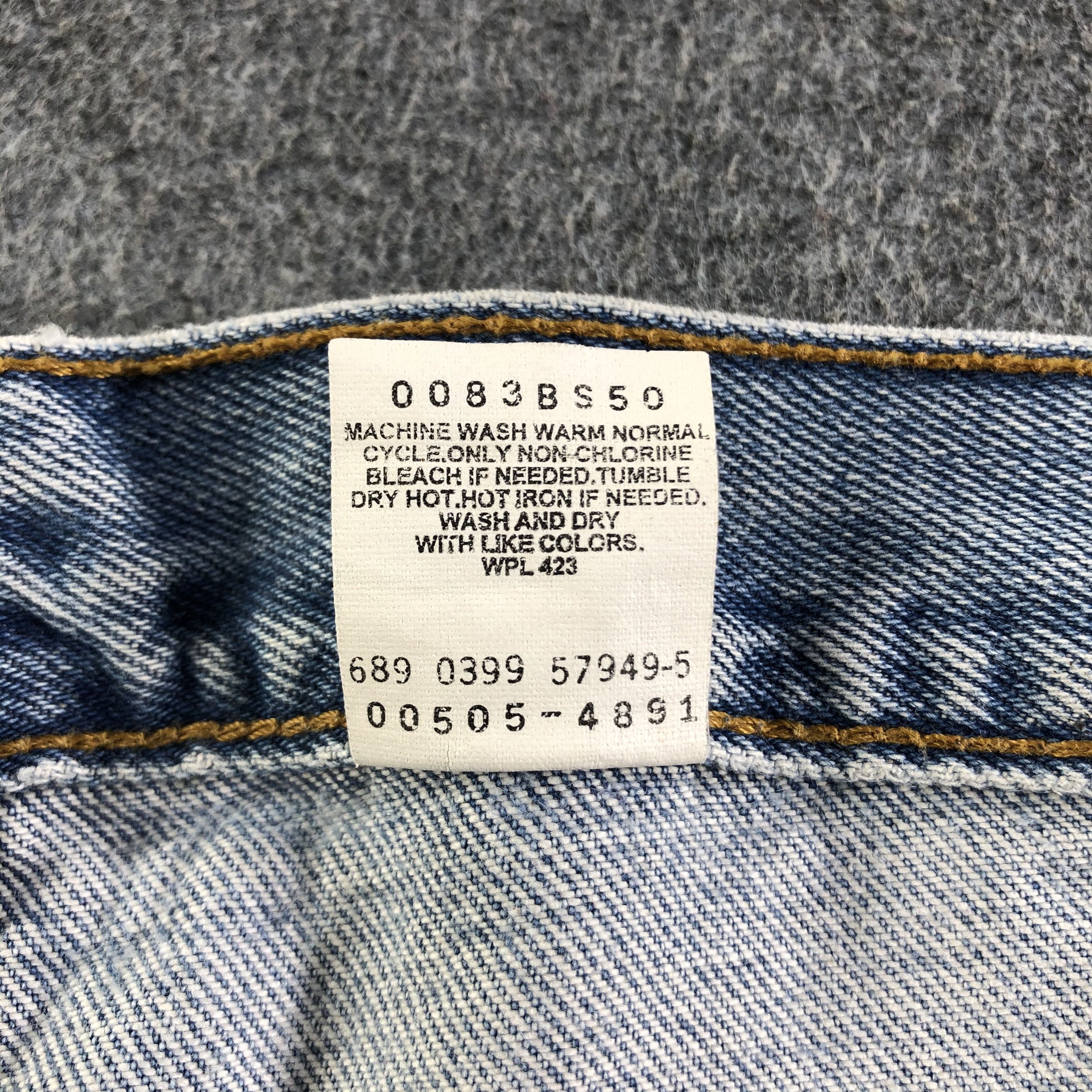 Levi's 90s Vintage Blue Wash Levis 505 Jeans-J3165 Size US 33 - 11 Thumbnail