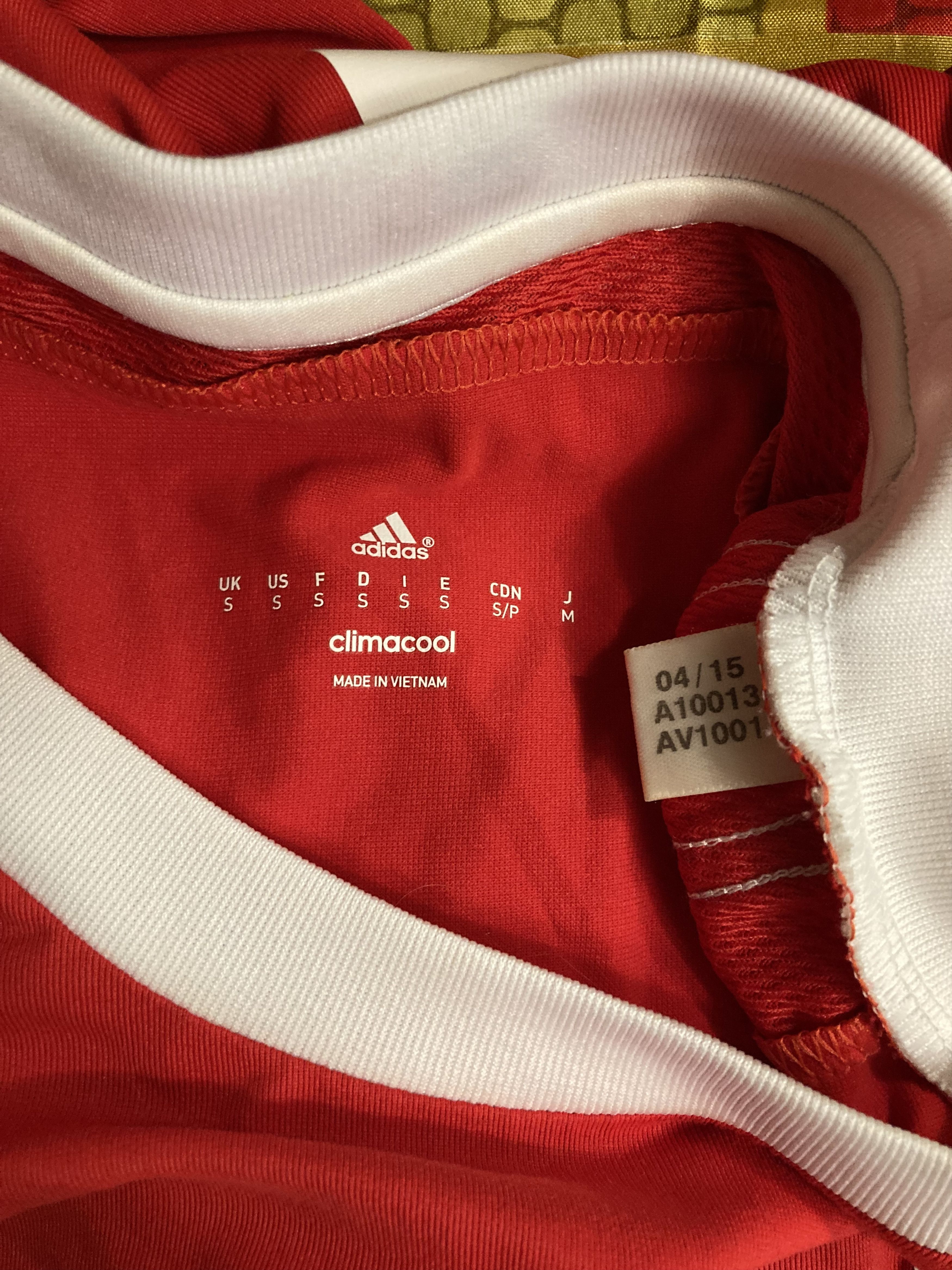 Adidas Adidas Benfica 15/16 Home Jersey - White/Red Size US S / EU 44-46 / 1 - 4 Thumbnail