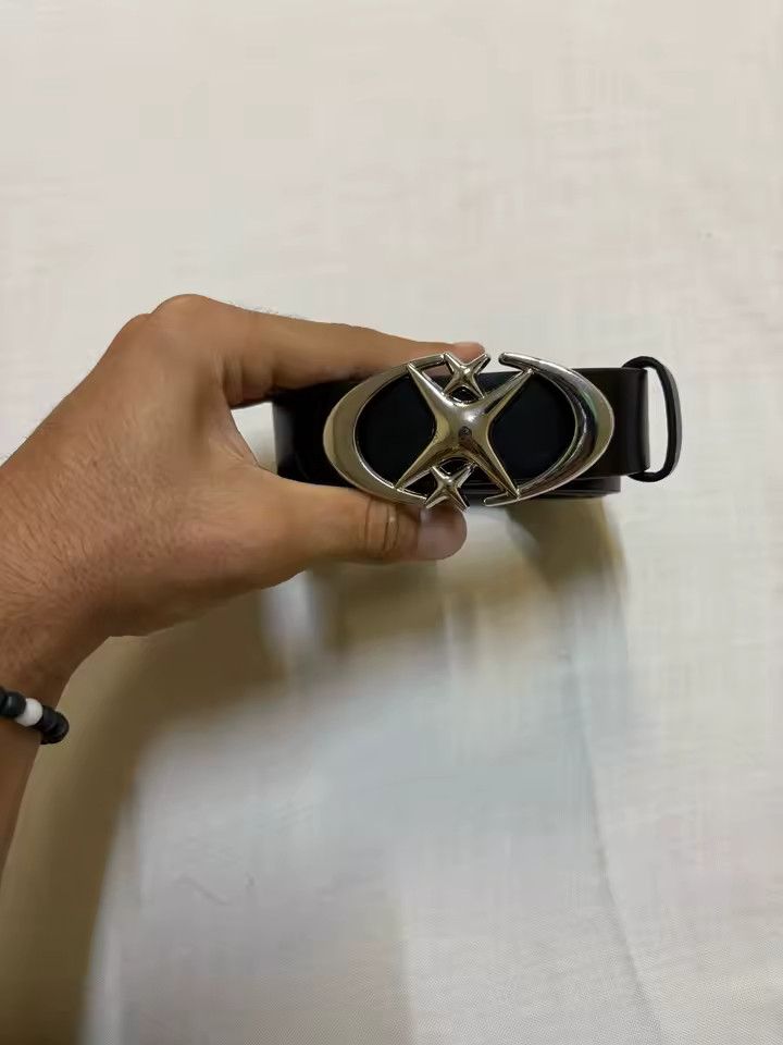 Japanese Brand Stylish Oval Cross Metal Buckle Belt Size ONE SIZE - 5 Thumbnail