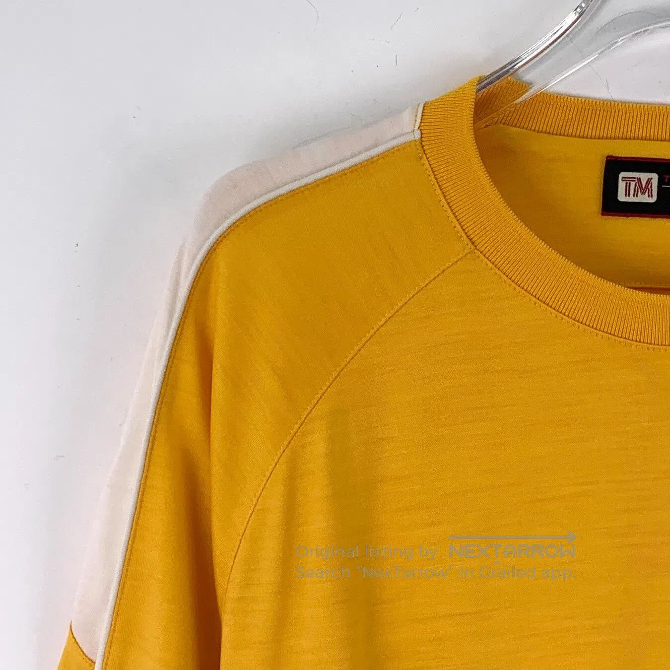 Ermenegildo Zegna Zegna Yellow Logo Patch Wool Round Neck Short Sleeve T-Shi Size US S / EU 44-46 / 1 - 3 Thumbnail
