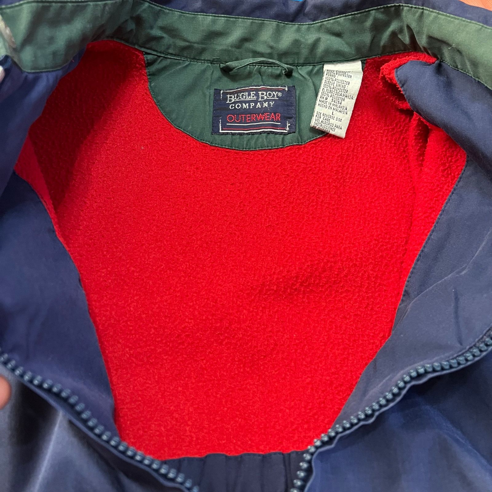 Bugle Boy Vintage Bugle Boy Red Blanket Lined Navy Blue Full Zip Jacke Size US L / EU 52-54 / 3 - 3 Thumbnail