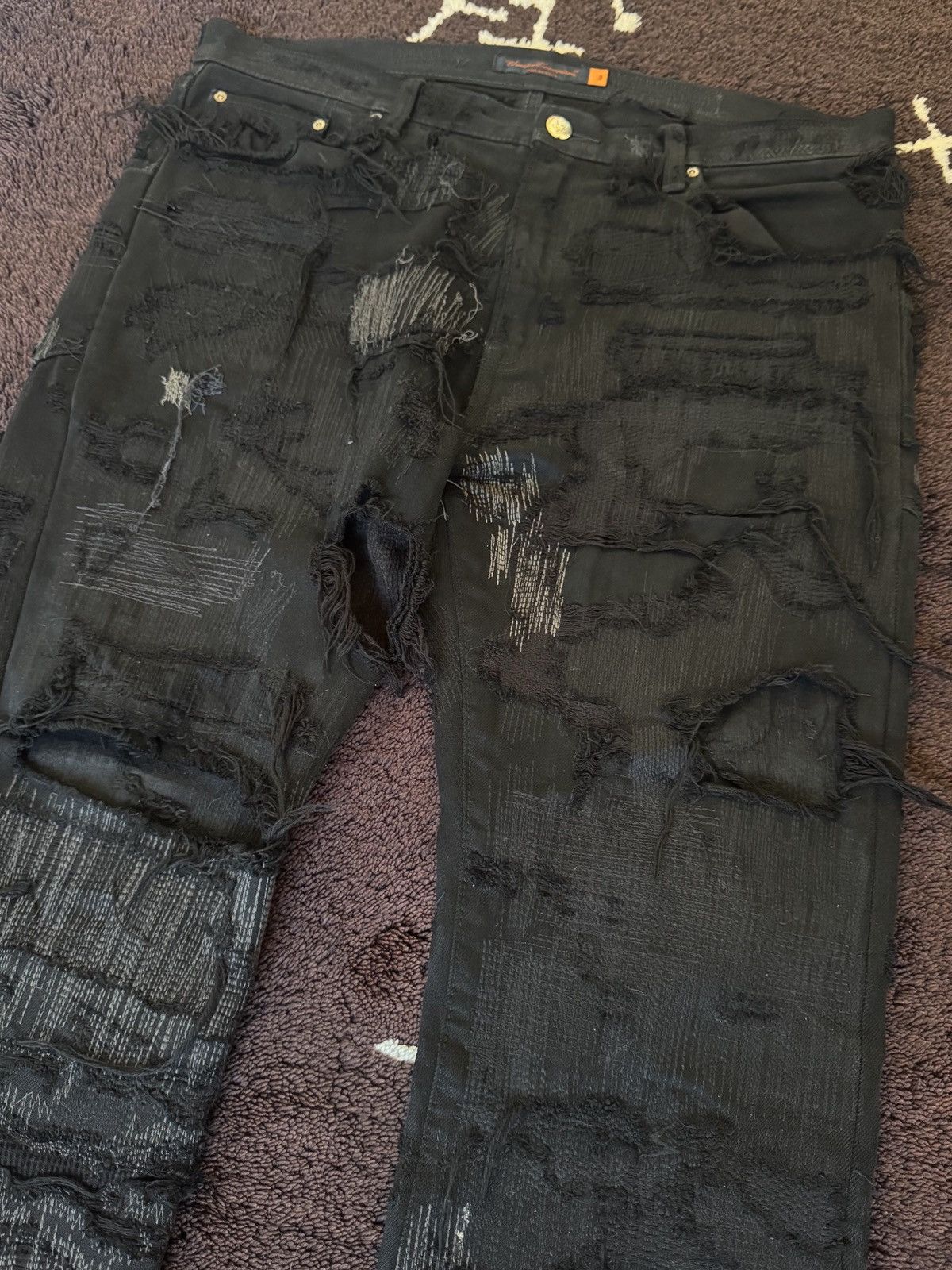 Undercover Undercover SS05 But Beautiful black 85 denim Size US 33 - 5 Thumbnail