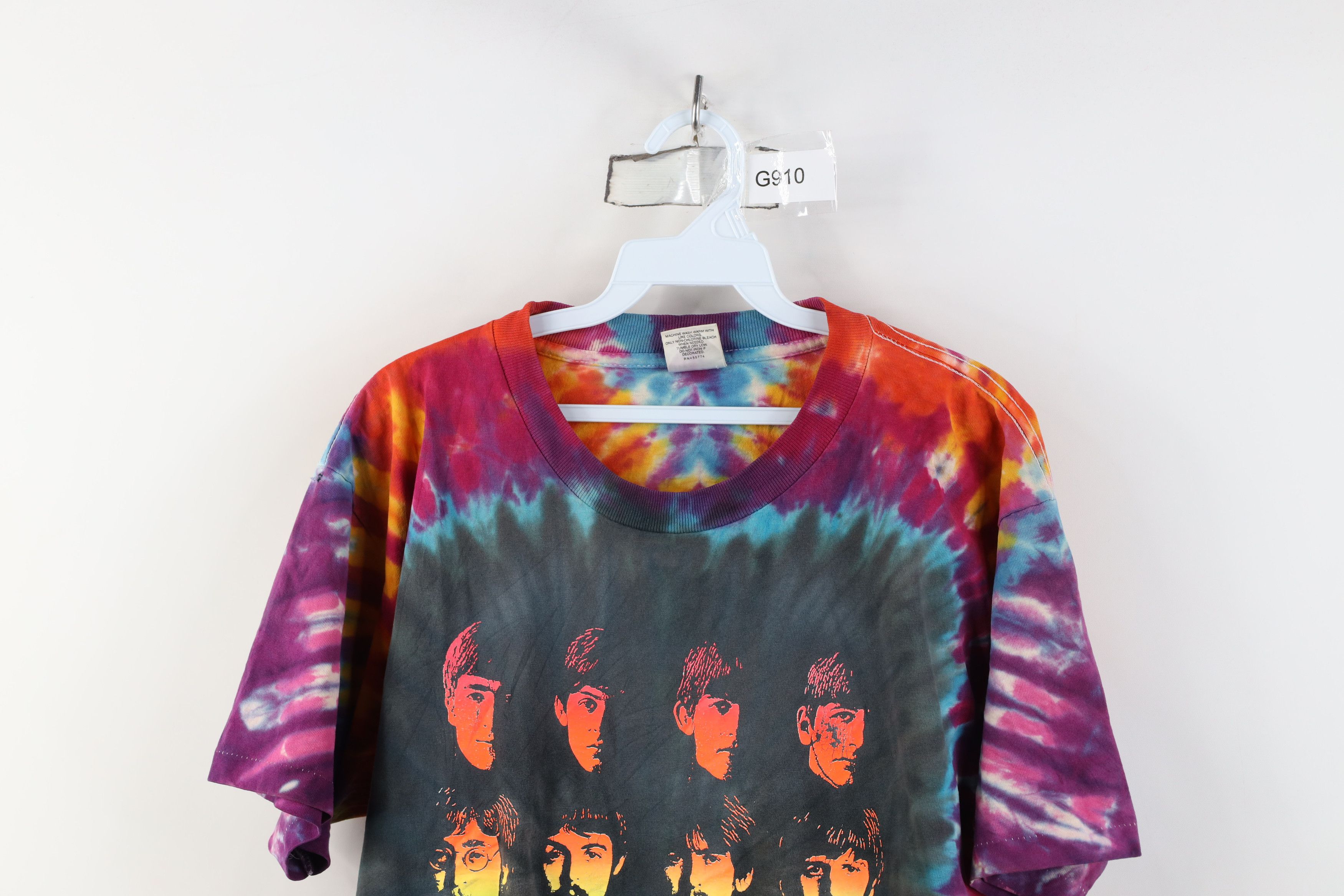 Vintage Vintage 90s Tie Dye The Beatles Anthology Band T-Shirt USA Size US L / EU 52-54 / 3 - 2 Thumbnail