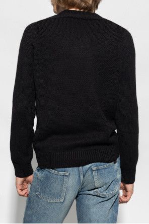 Saint Laurent Paris o1s1wg110925 603087 Cashmere Sweater in Black Size US XS / EU 42 / 0 - 4 Thumbnail