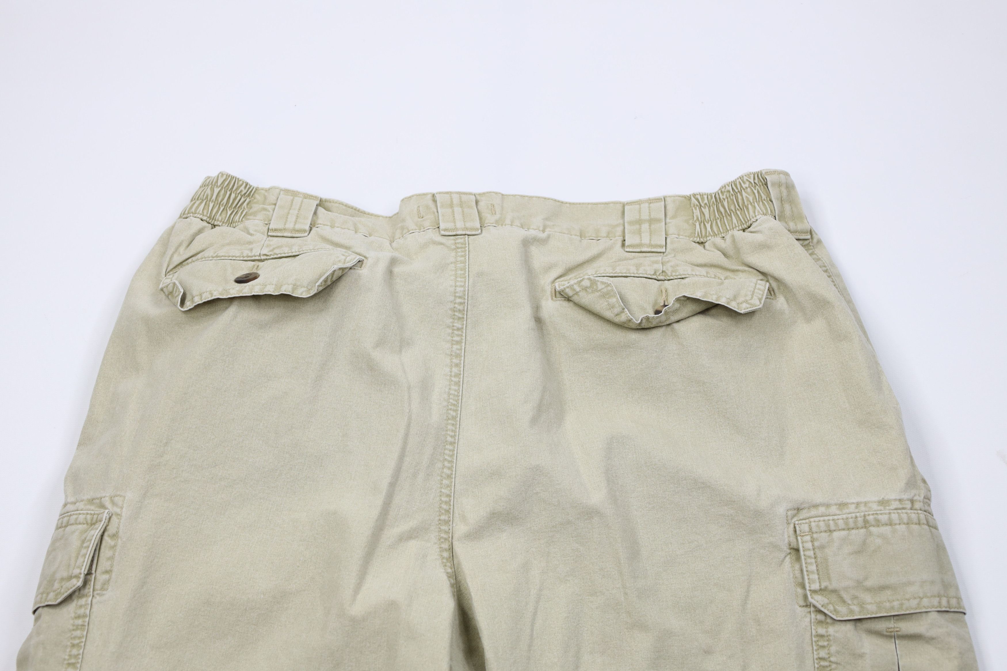 L.L. Bean Vintage 90s LL Bean Stonewash Wide Leg Cargo Pants Cotton Size US 36 / EU 52 - 12 Thumbnail