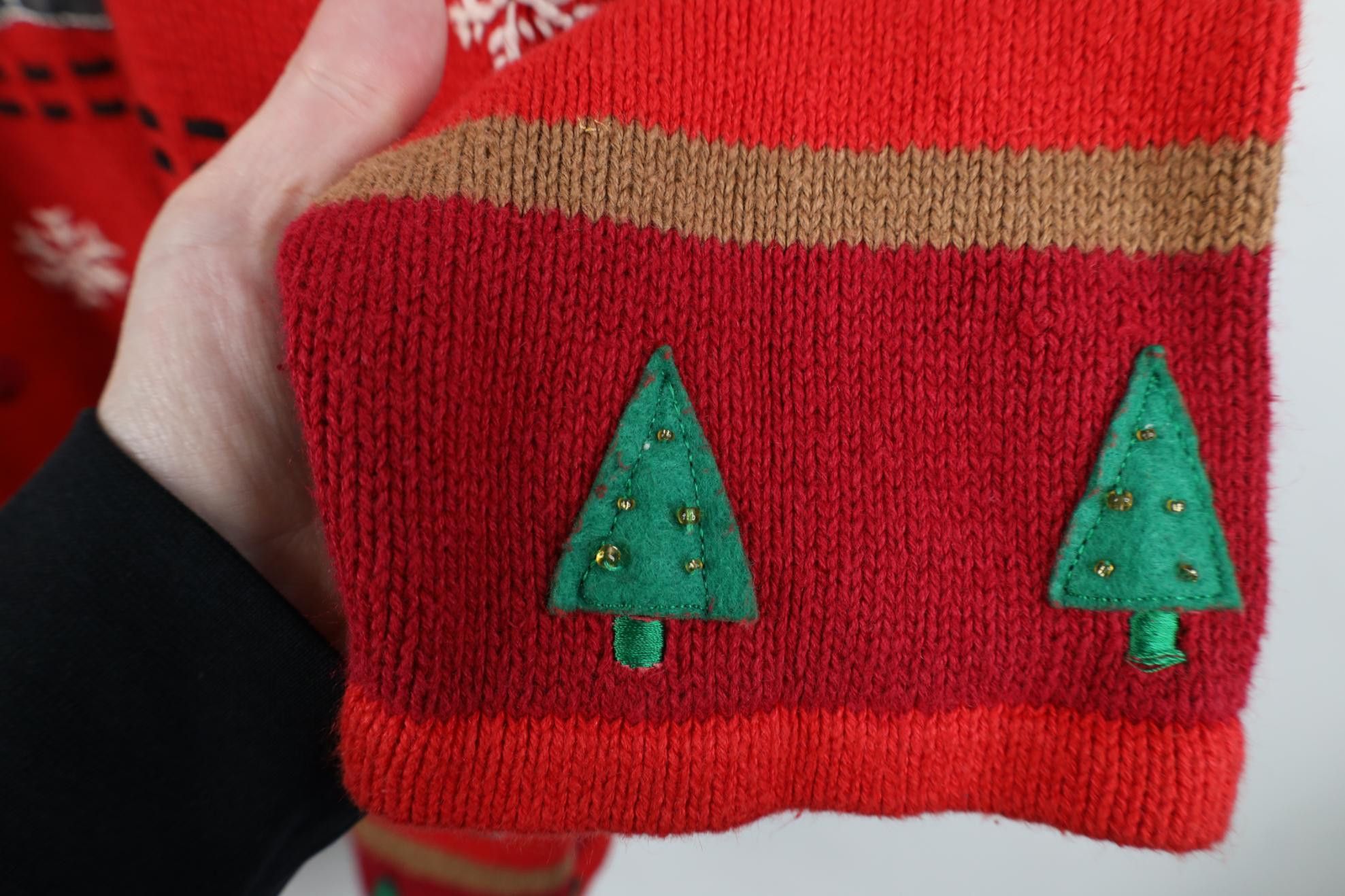 Vintage Vintage 90s Christmas Santa Claus Snowflake Knit Sweater Size XL / US 12-14 / IT 48-50 - 9 Thumbnail