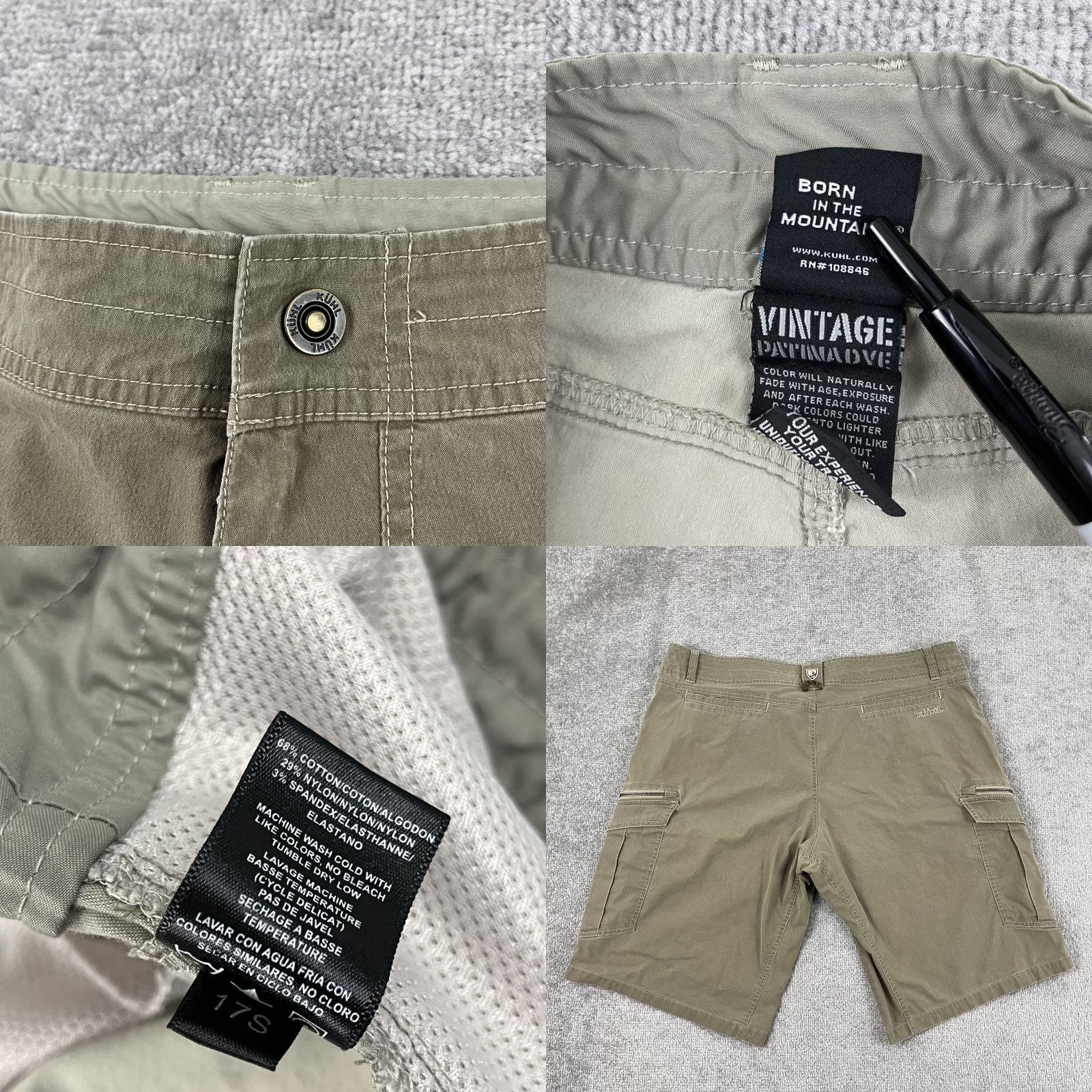 Vintage KUHL Men's Cargo Shorts 40 Brown Bermuda Hiking Camping Casual Workwear Outdoor 12 Inseam Size US 40 / EU 56 - 8 Thumbnail