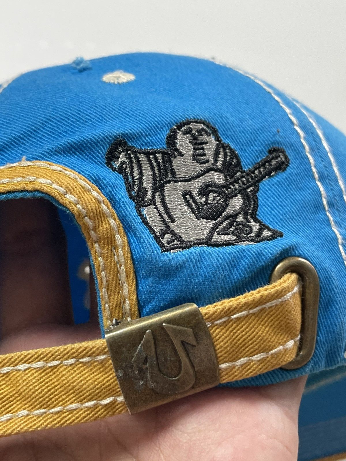True Religion Vintage True Religion Embroidered Distressed Hat Size ONE SIZE - 8 Thumbnail