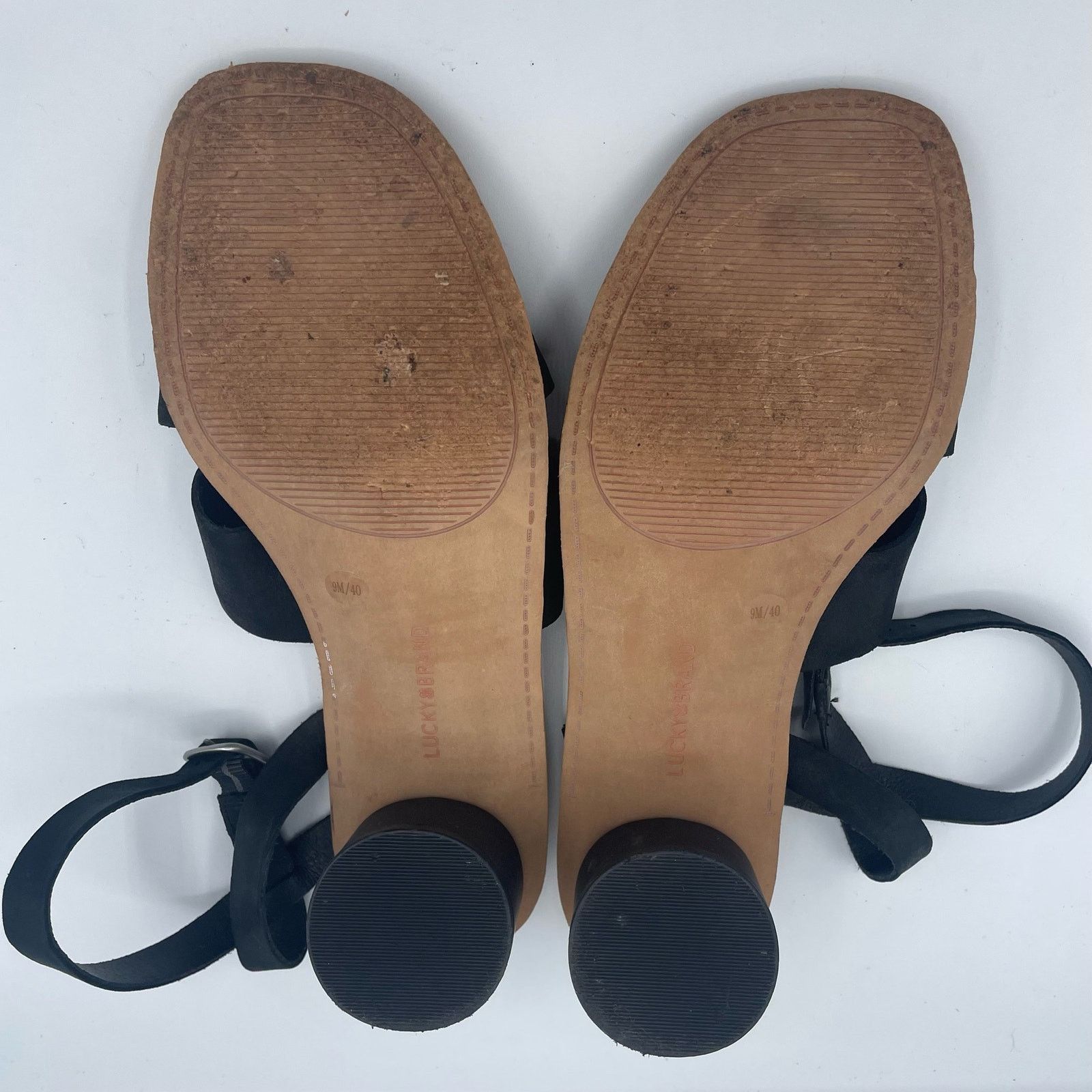 Lucky Brand Lucky Brand Pemal Black Leather Sandals Heels 9 Size US 9 / EU 42 - 8 Thumbnail