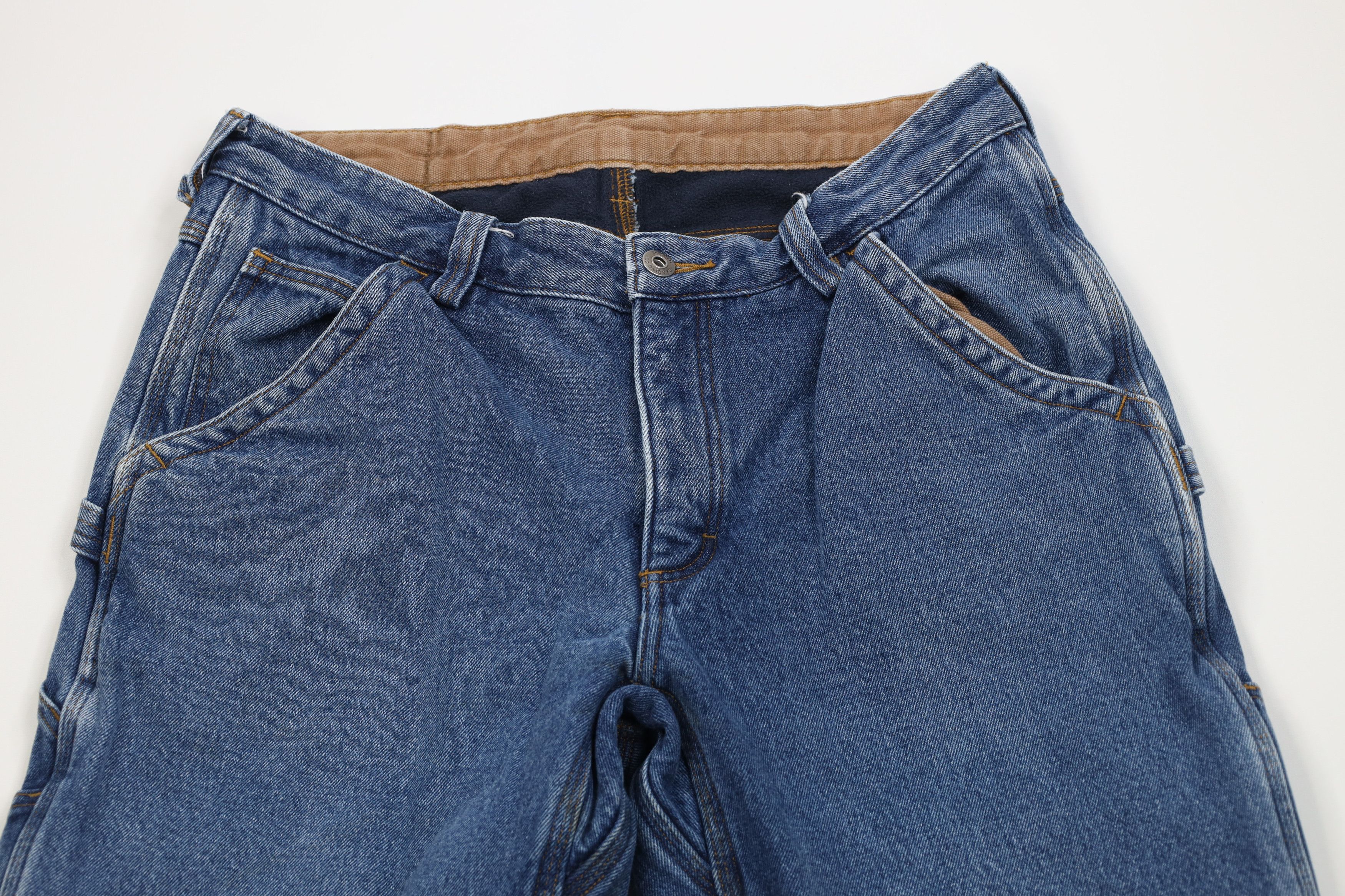 Duluth Trading Company Duluth Trading Co Fleece Lined Heavy Dungaree Denim Jeans Size US 34 / EU 50 - 3 Thumbnail