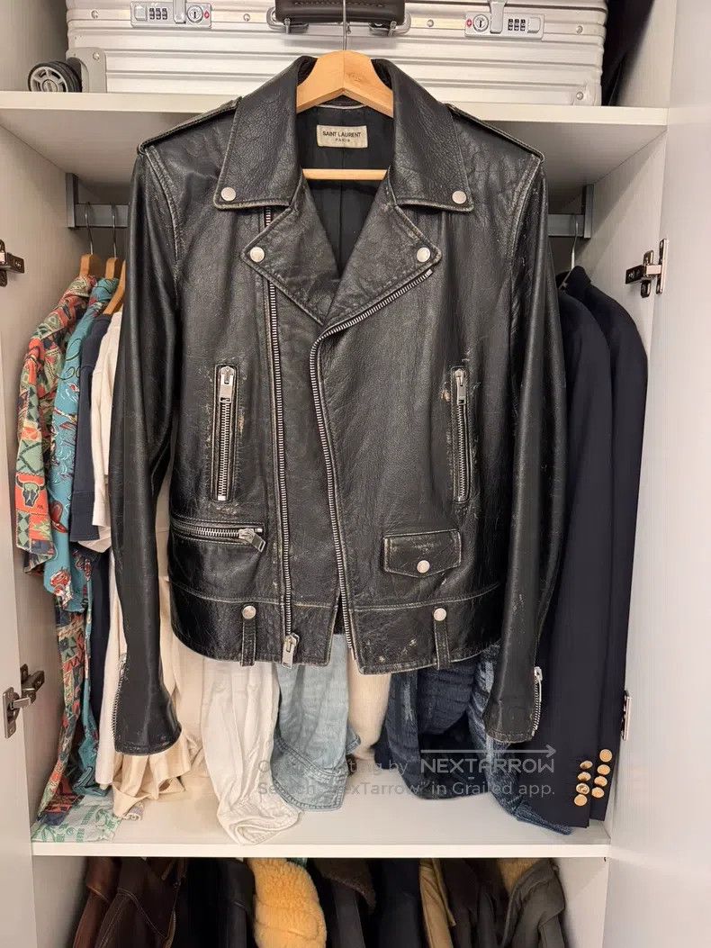 Saint Laurent Paris Saint Laurent Paris Distressed L01 Cowhide Leather Jacket Size US M / EU 48-50 / 2 - 2 Thumbnail